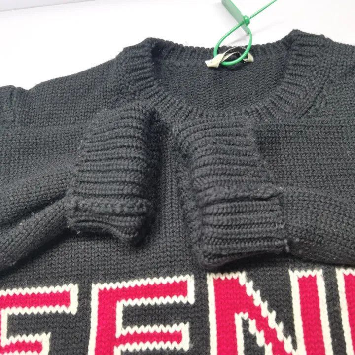 Fendi FENDI Black Knit Sweater with Logo -2507 Size US M / EU 48-50 / 2 - 5 Thumbnail