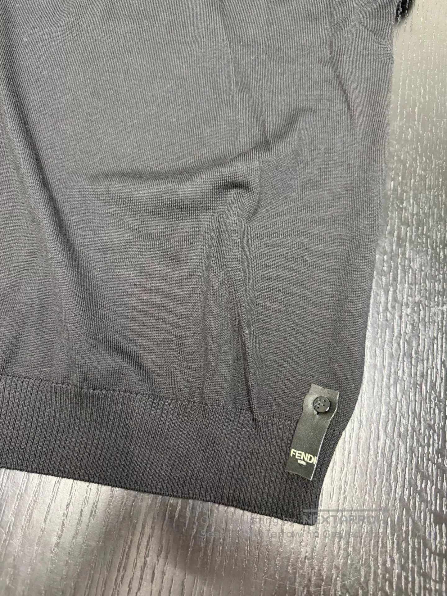 Fendi Fendi Black Wool Pullover with Logo Design. Size US L / EU 52-54 / 3 - 6 Thumbnail