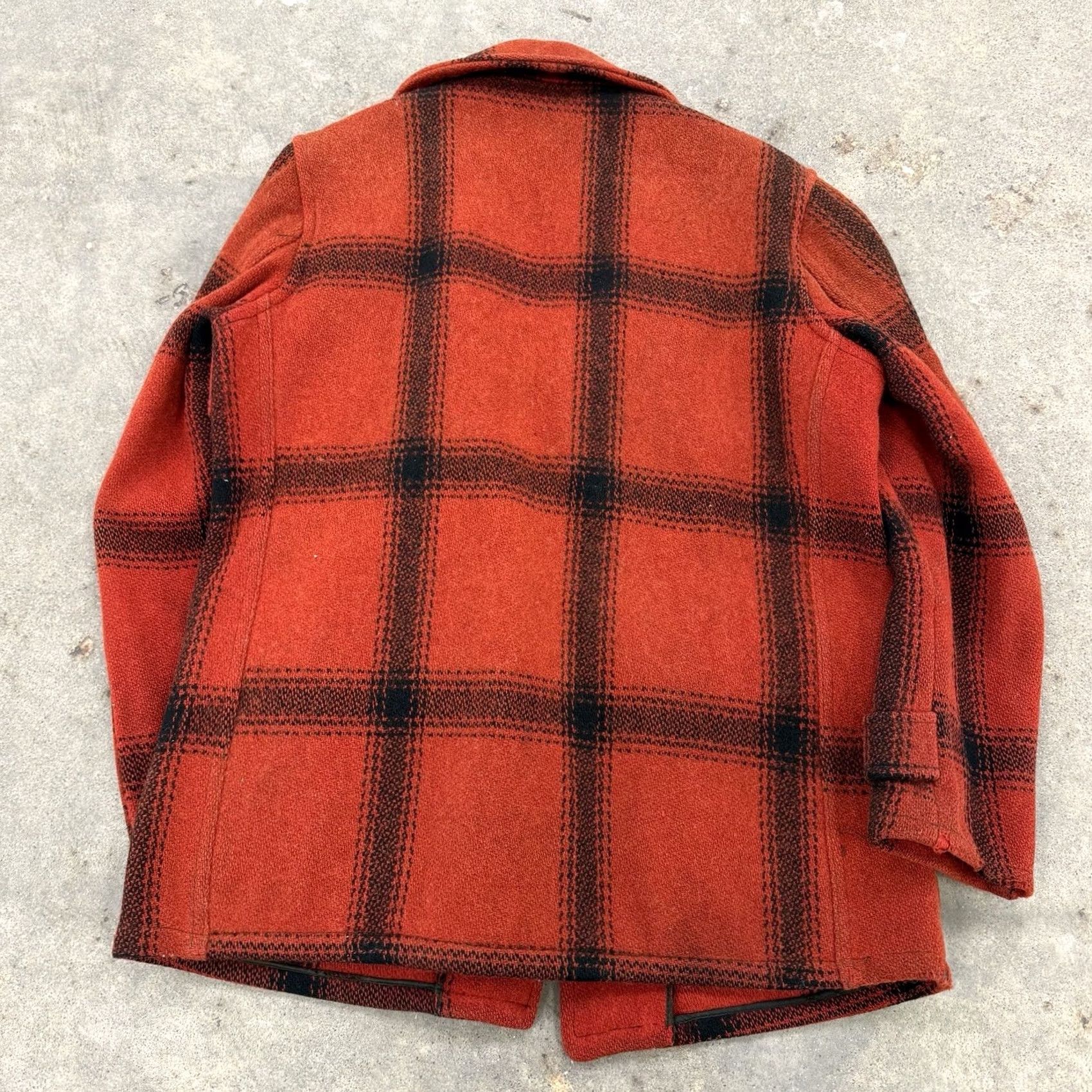 Sears VINTAGE Sears Hercules Plaid Wool Jacket Pants Set SZ Large Red Black Plaid Overcoat Men Fall Winter Wool Vintage 40s Size US 33 - 3 Thumbnail