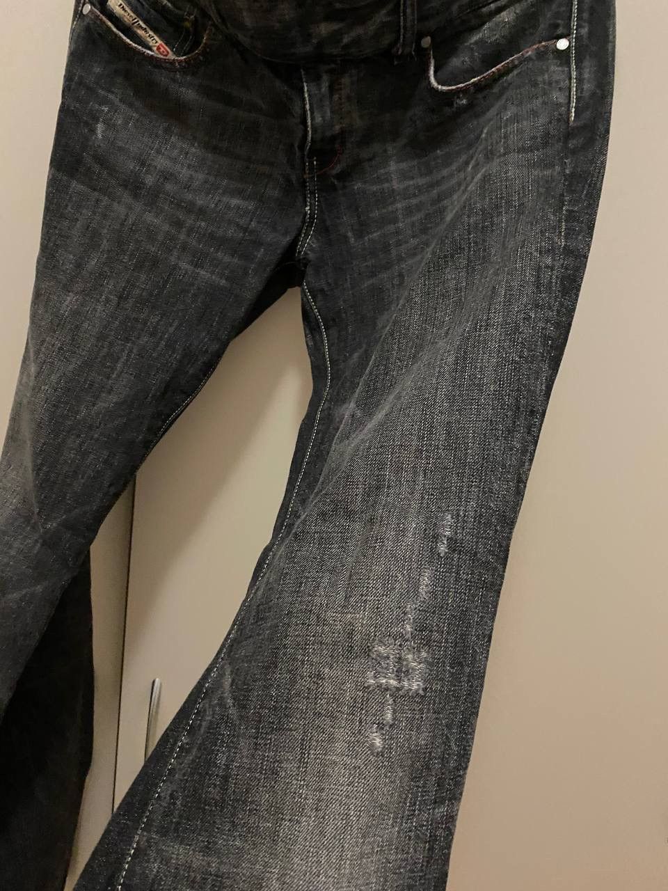 Diesel × Vintage Flare Jeans Diesel Distress Faded Boot Cut Y2k Mudmax Size US 30 / EU 46 - 3 Thumbnail