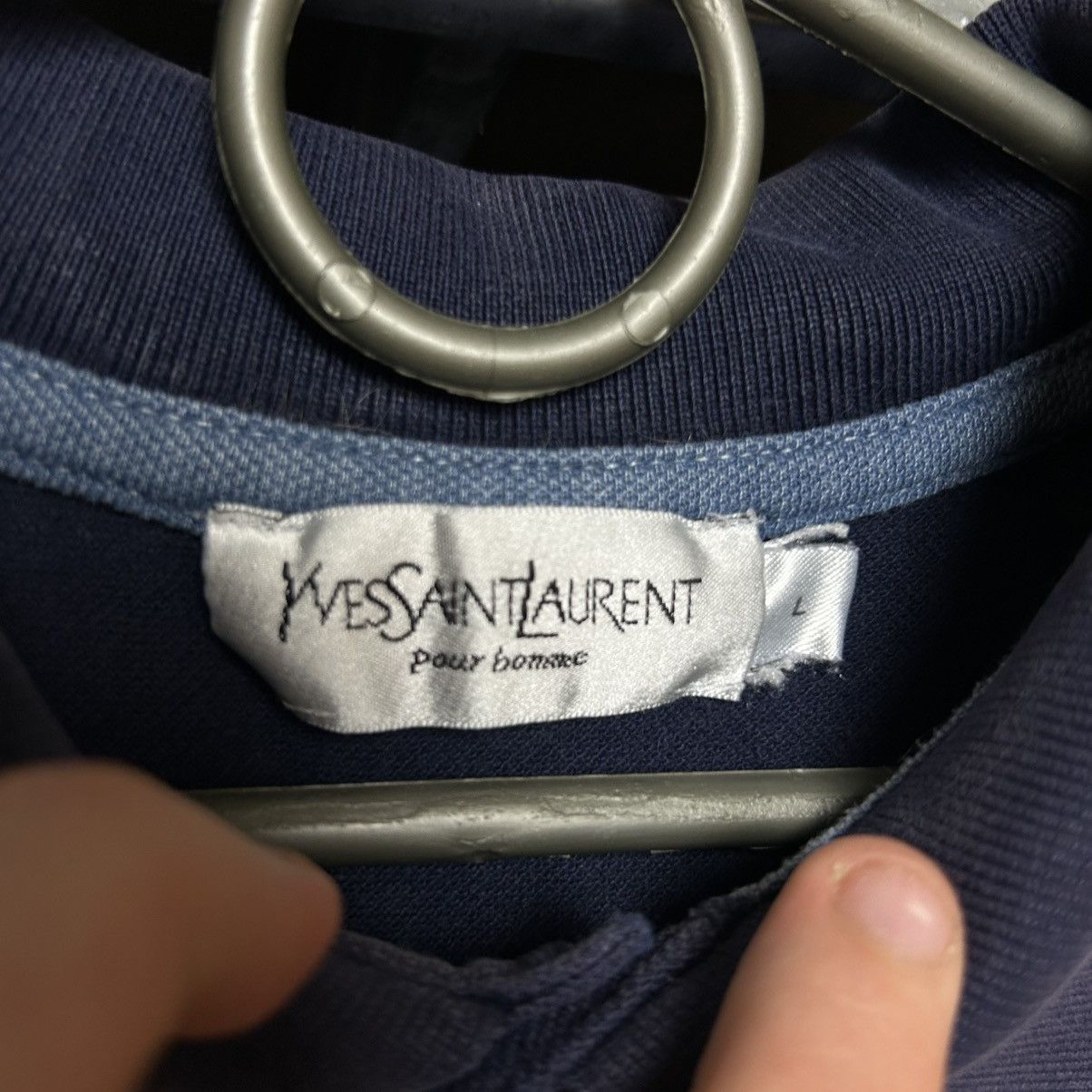 Yves Saint Laurent Luxury Yves Saint Laurent small logo faded distressed polo Size US L / EU 52-54 / 3 - 4 Thumbnail