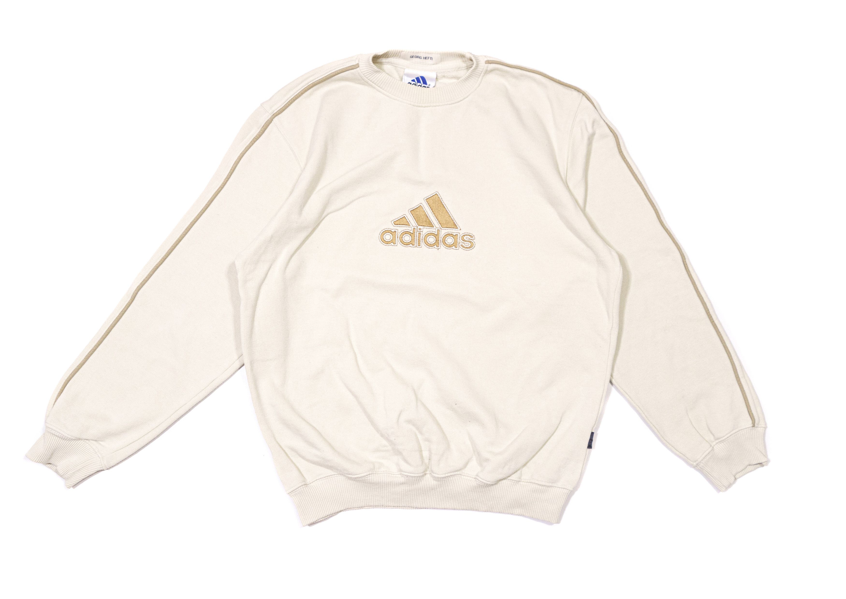 Adidas 2001 Big Logo Embroidered Baggy Sweatshirt Size US M / EU 48-50 / 2 - 1 Thumbnail