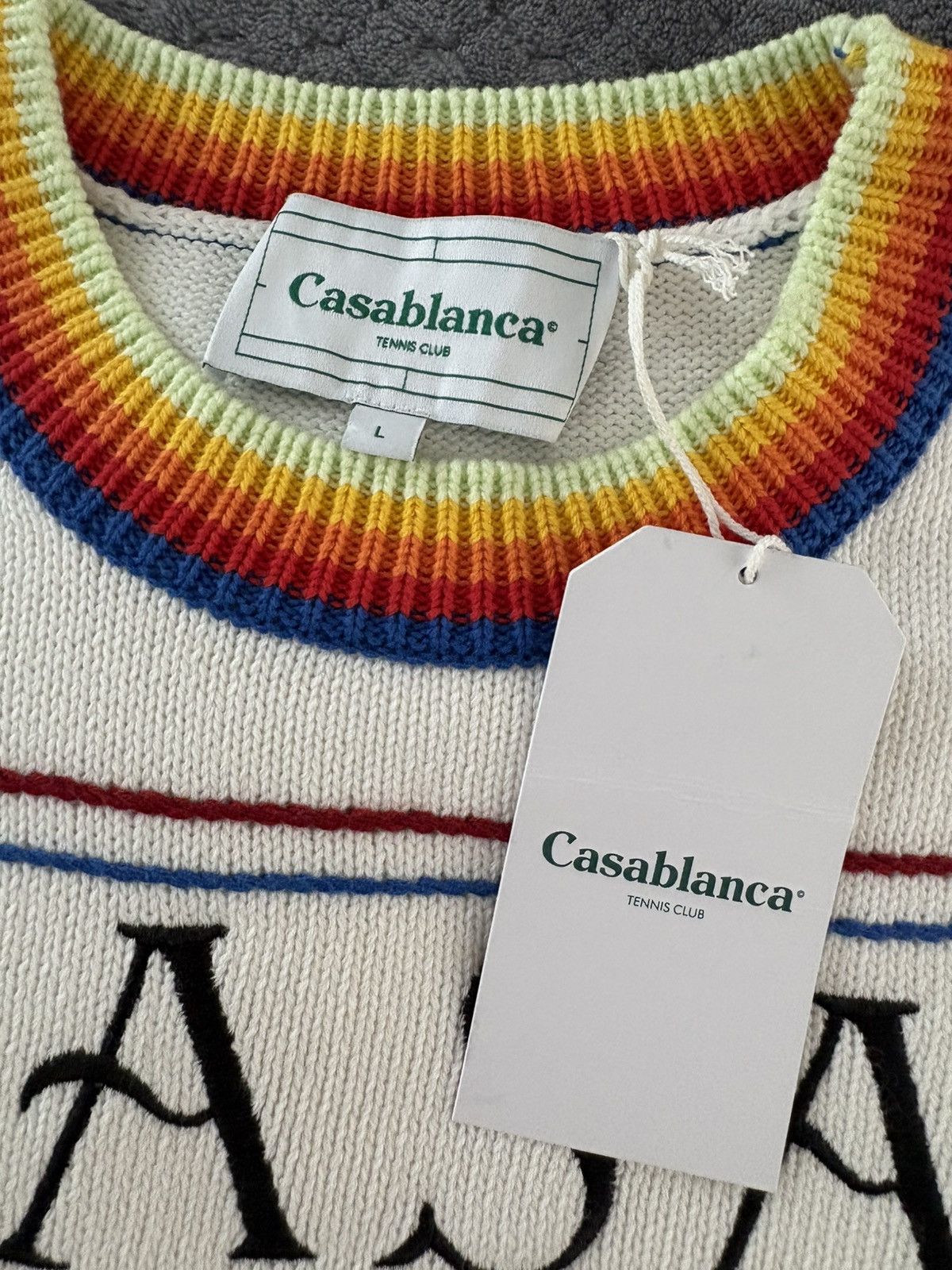 Casablanca Casablanca Intarsia Knit Sweater - Mind Vibrations Size US L / EU 52-54 / 3 - 3 Thumbnail