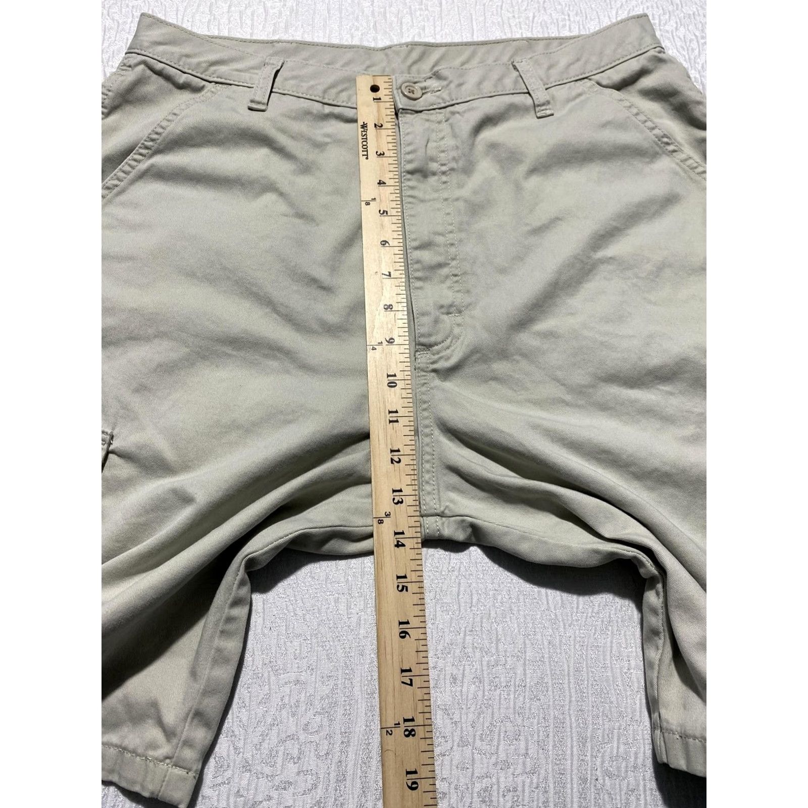 Wrangler Wrangler Shorts Mens 34 Beige Relaxed Fit Cargo Canvas Pockets Cotton Casual Size US 34 / EU 50 - 4 Thumbnail