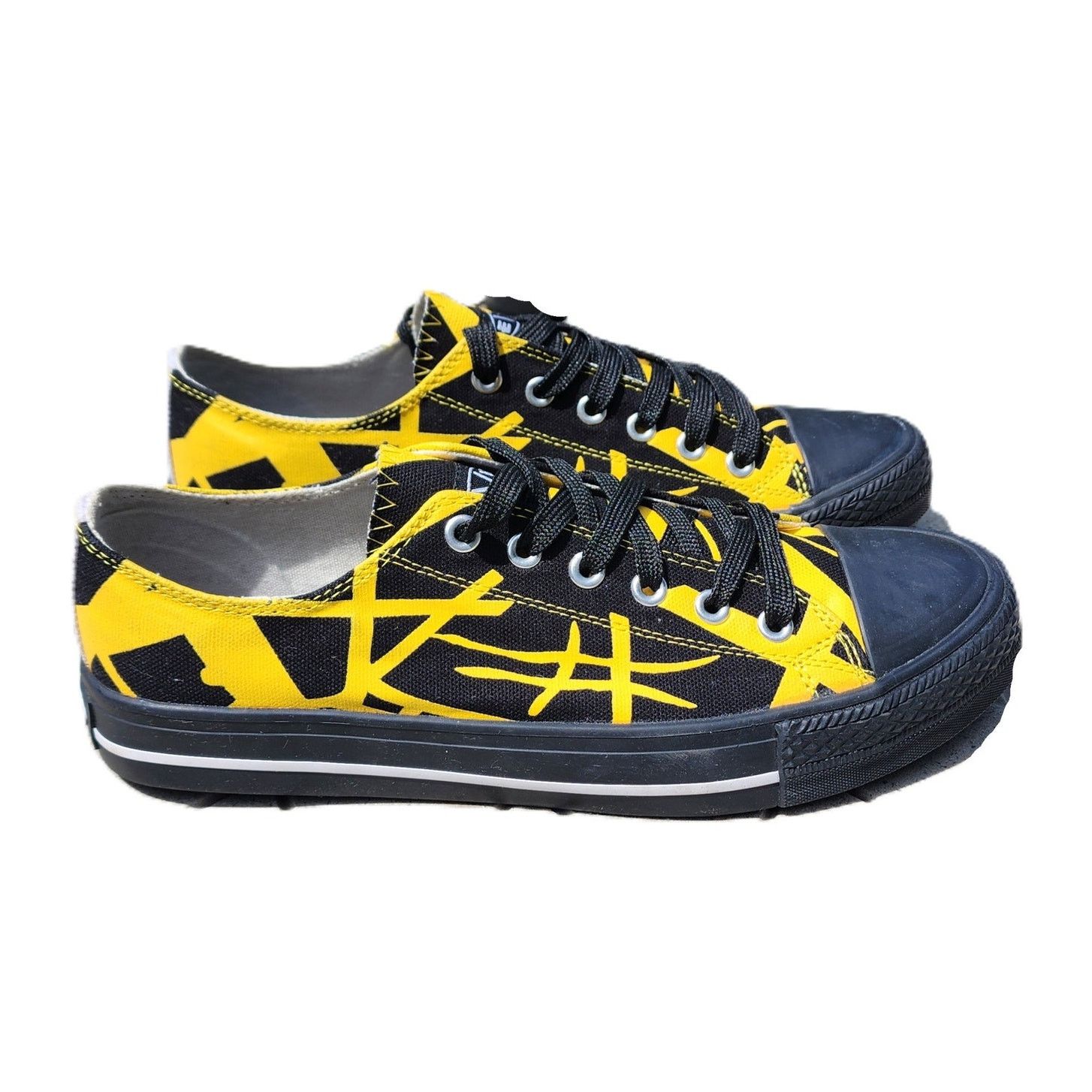 Designer Eddie Van Halen 5150 Guitar Design Canvas Sneakers 7.5 Size US 7.5 / IT 37.5 - 2 Thumbnail