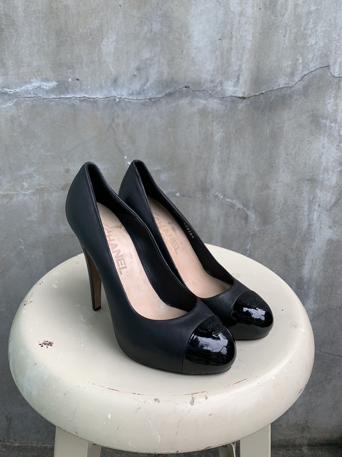 CC Patent Toe Pumps