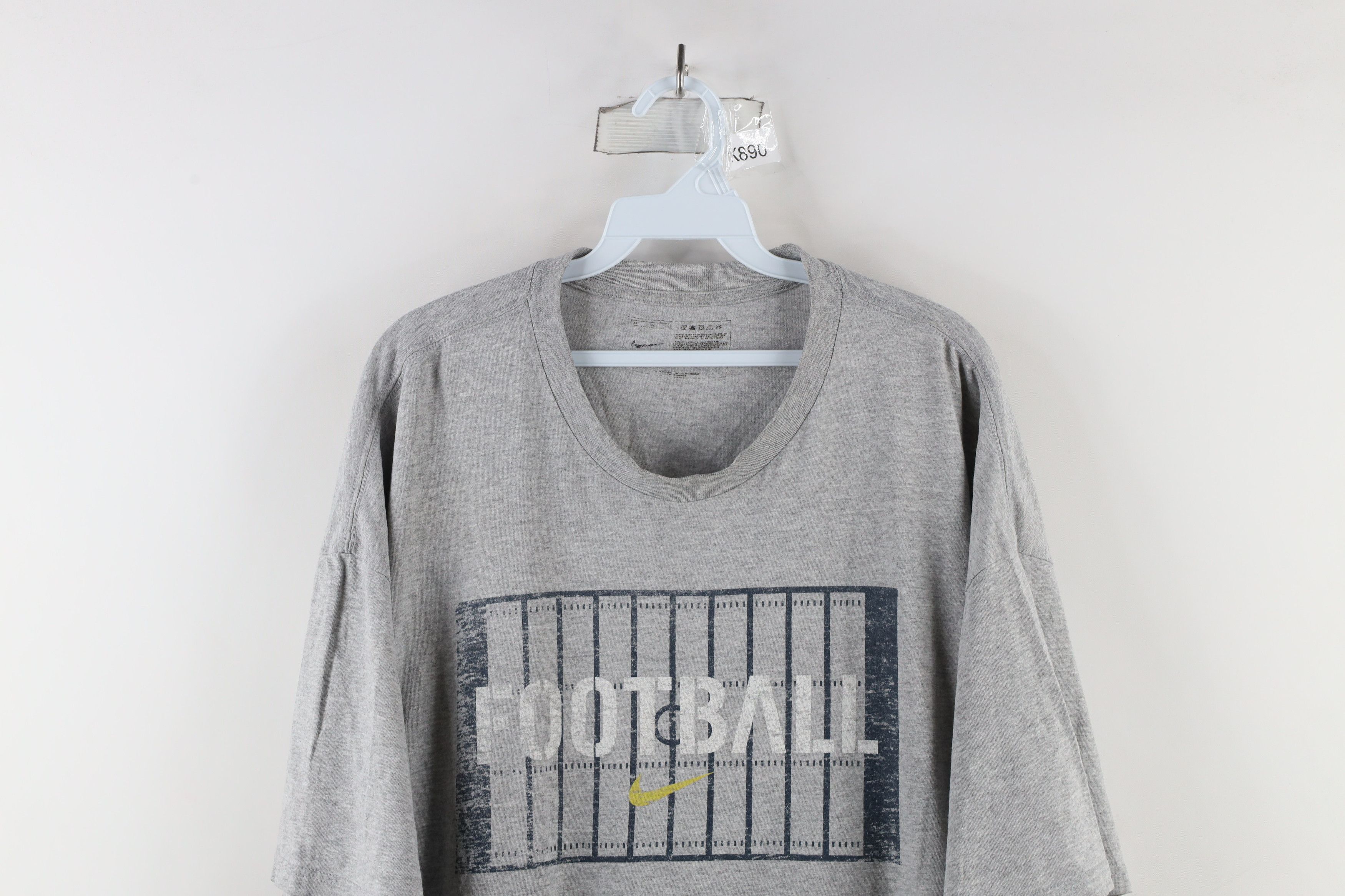 Nike × Vintage Vintage Nike Football Center Swoosh Short Sleeve T-Shirt Size US XXL / EU 58 / 5 - 2 Thumbnail