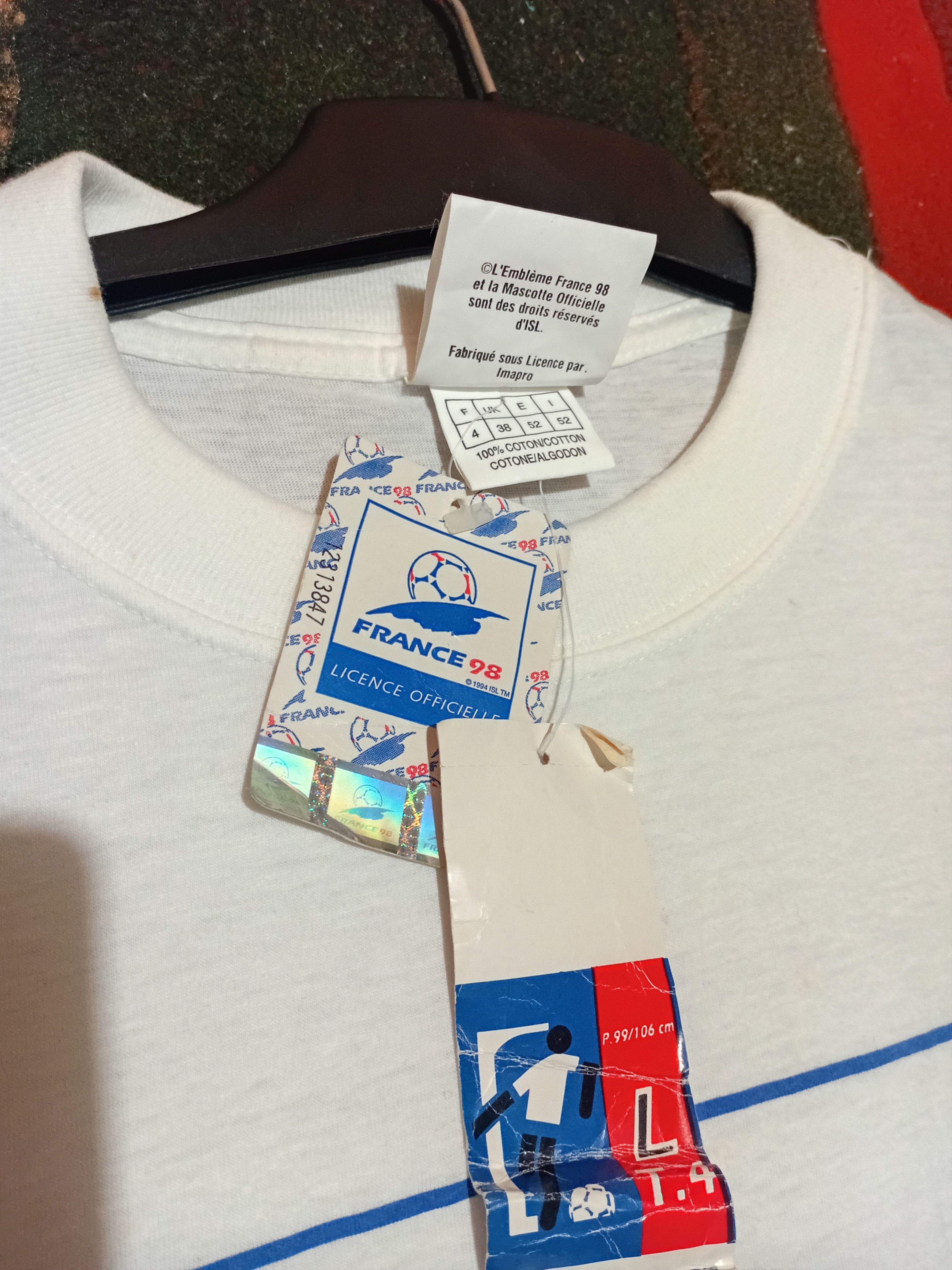 Other Official T-Shirt France 1998 vintage Size US L / EU 52-54 / 3 - 2 Thumbnail