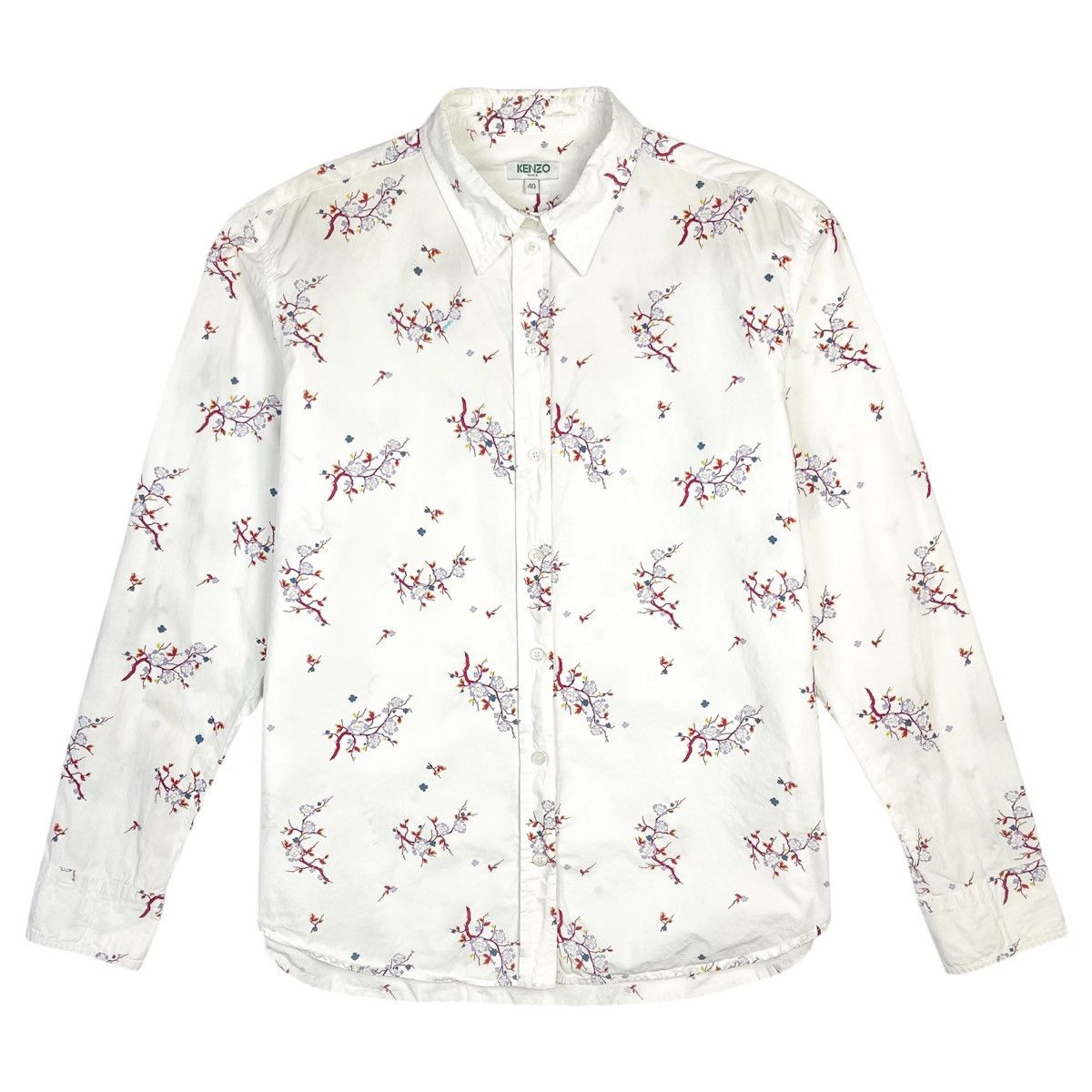 Kenzo Kenzo Paris Blossom Sakura Flower L/S Shirt Size US M / EU 48-50 / 2 - 2 Thumbnail