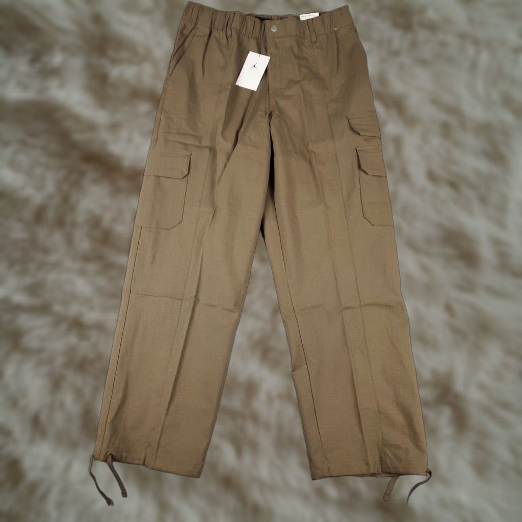 Jordan Cargo Pants Womens Size Large Brown Elastic Waist Baggy