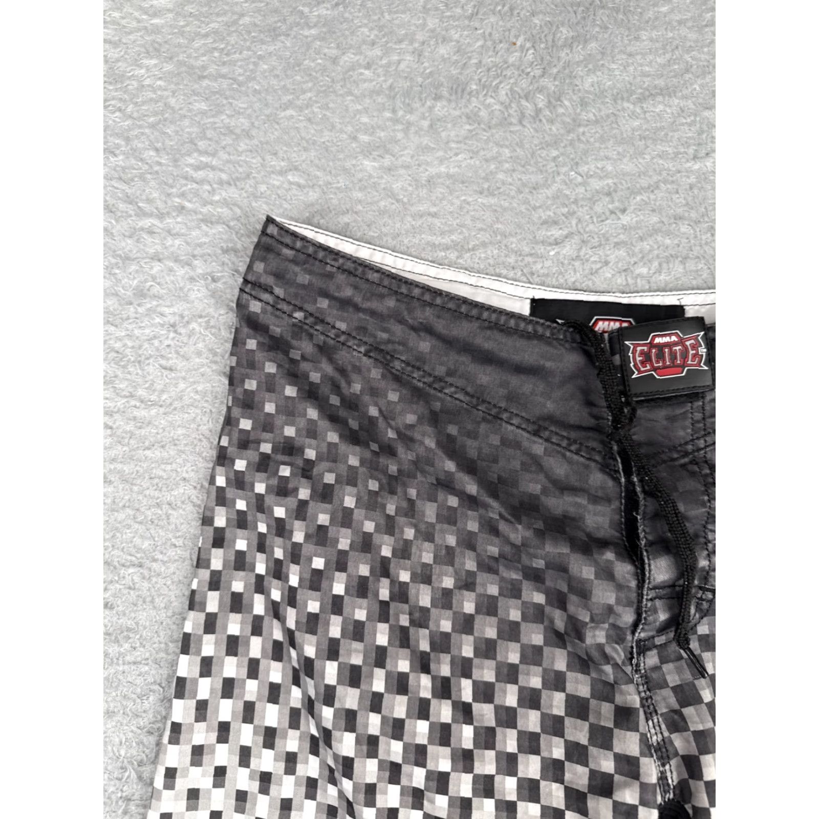 Vintage MMA Elite Shorts Mens Small White Black Drawstring Waist Gym Workout Training Size US 30 / EU 46 - 4 Thumbnail