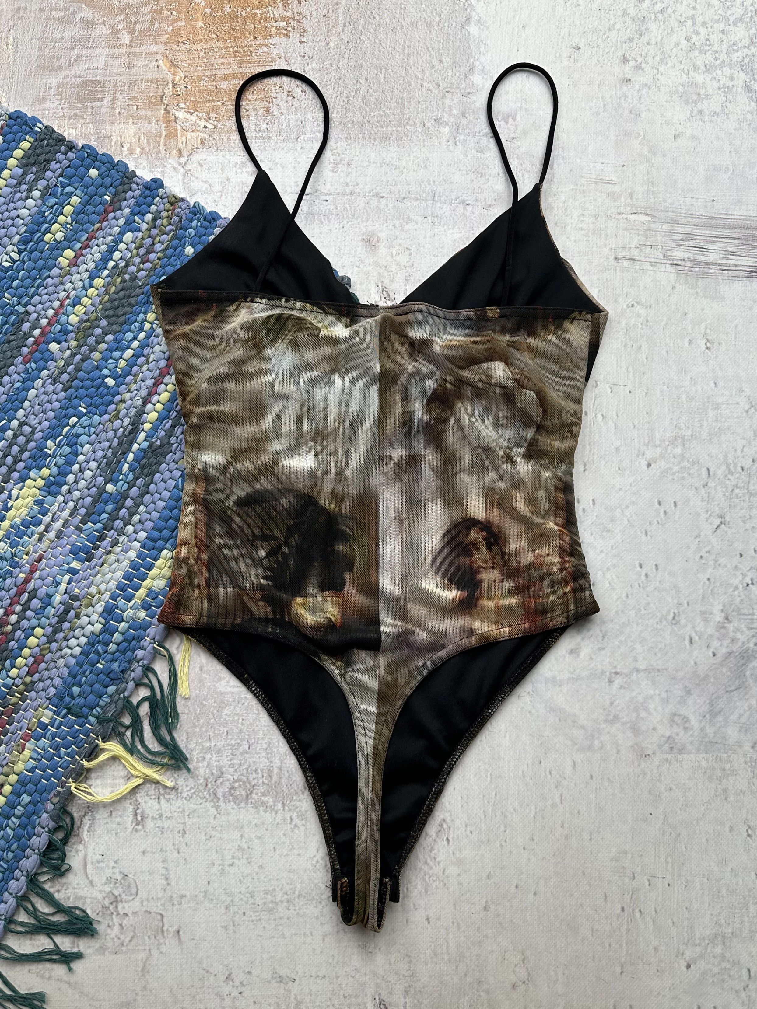 Vintage Vintage Printed Bodysuit A579(299) Size S / US 4 / IT 40 - 4 Thumbnail