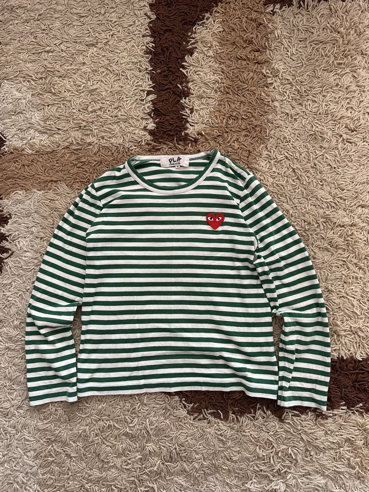 Comme des Garcons 🔥VINTAGE PLAY COMME DES GARCONS STRIPPED HEART LONG SLEEVE🔥 Size S / US 4 / IT 40 - 1 Thumbnail