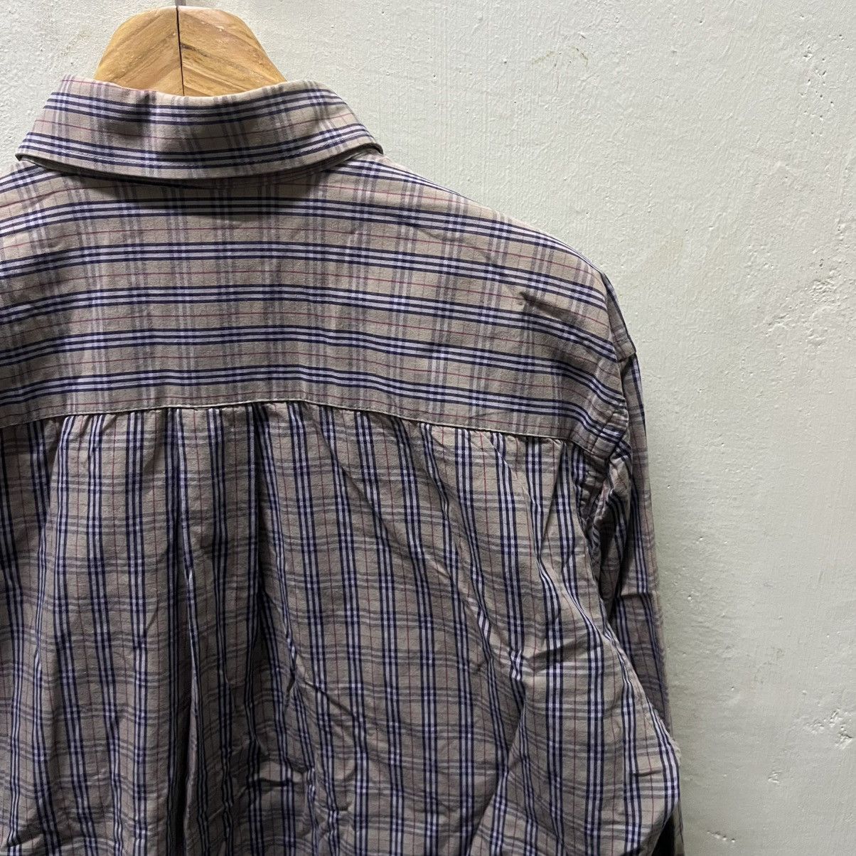 Burberry Rare Faded Burberry Nova Check Longsleeve Shirt Size US XL / EU 56 / 4 - 9 Thumbnail