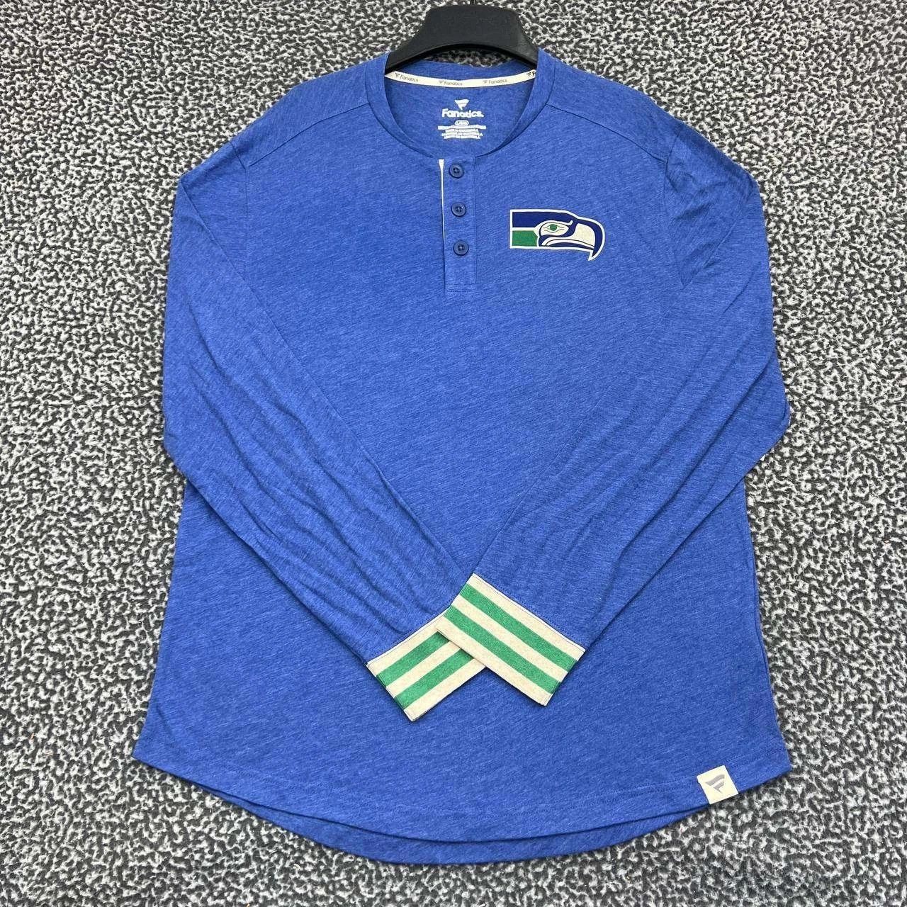 Other Seattle Seahawks Shirt Men Fanatics Long Sleeve Henley New L Size US L / EU 52-54 / 3 - 1 Thumbnail