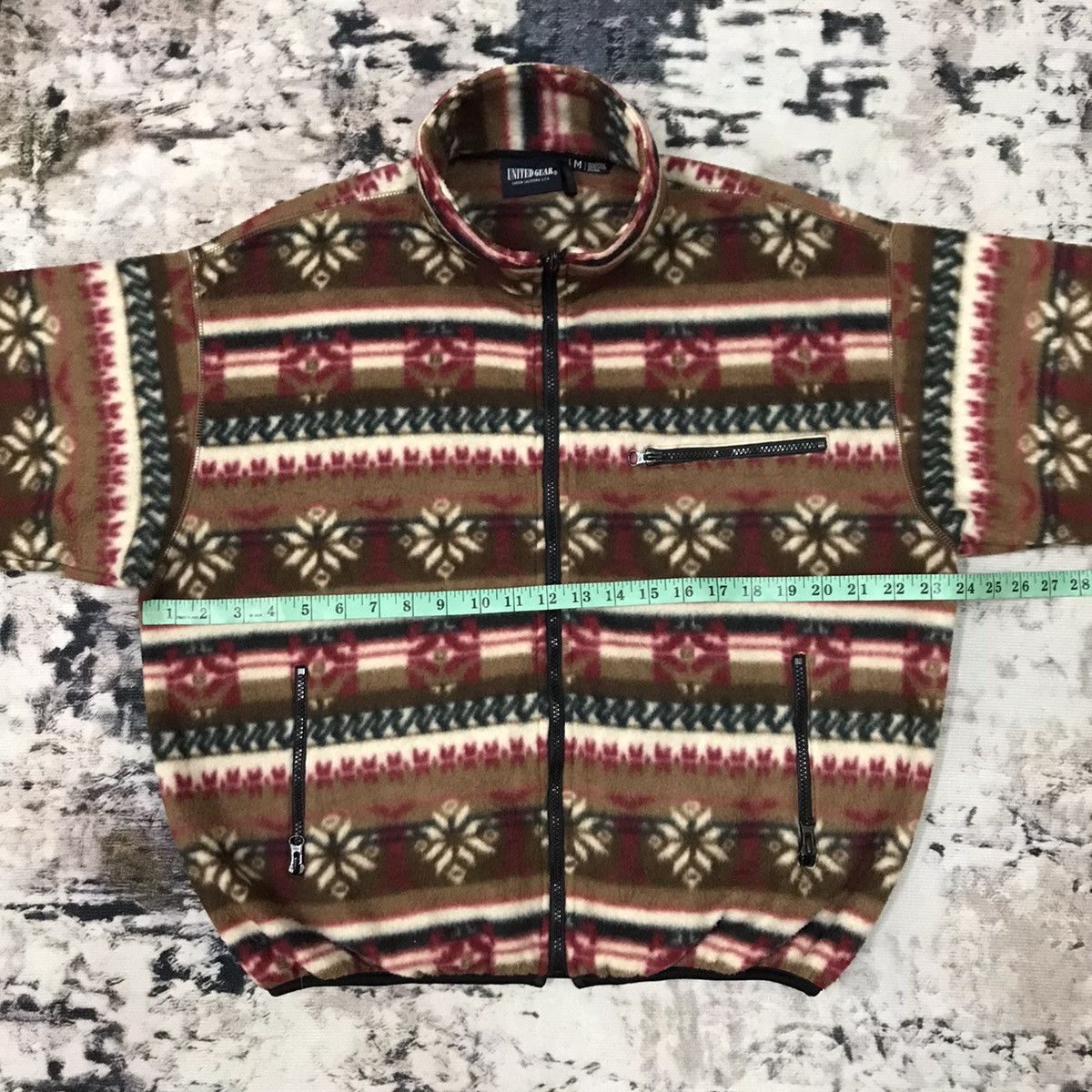 Japanese Brand × Native Vintage United Gear Native Navajo Fleece Sweater Jacket Size US L / EU 52-54 / 3 - 10 Thumbnail