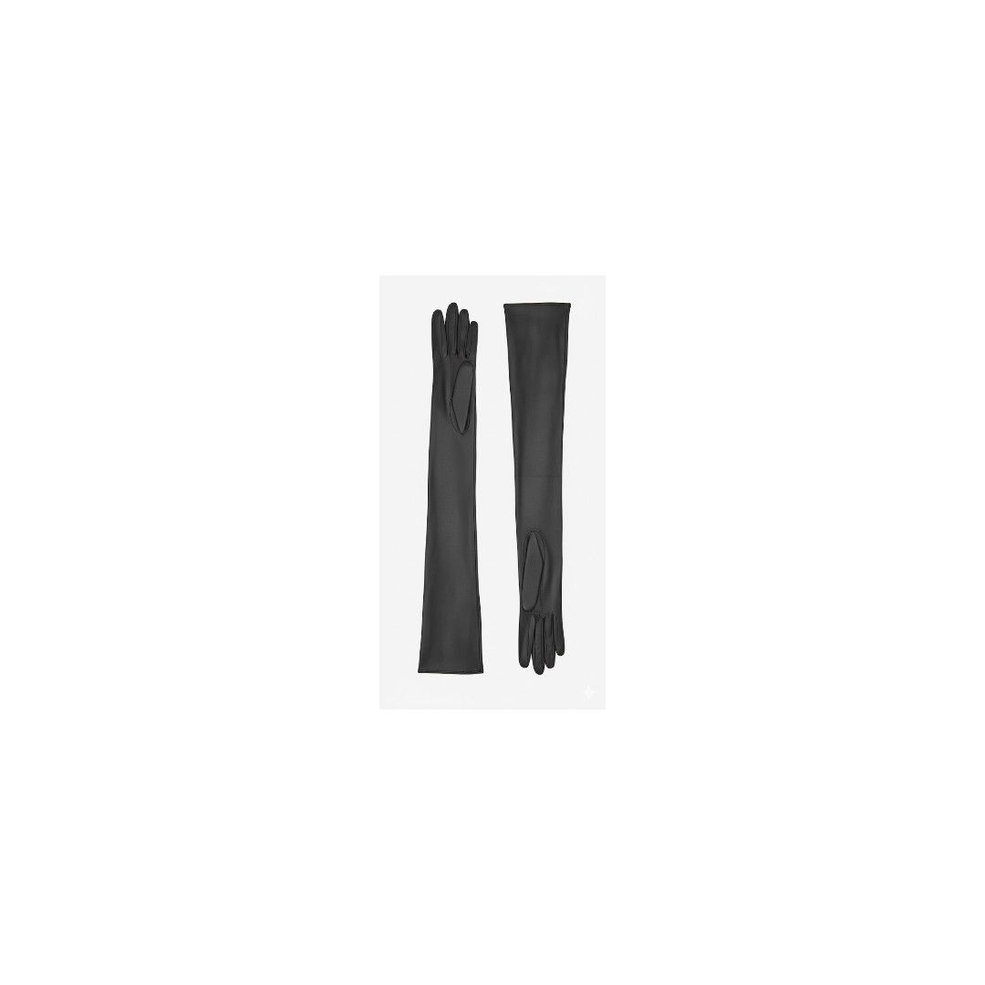 Saint Laurent Paris oc11z1225 Size: 6.5 / Long Gloves in Jersey in Black Size ONE SIZE - 1 Preview