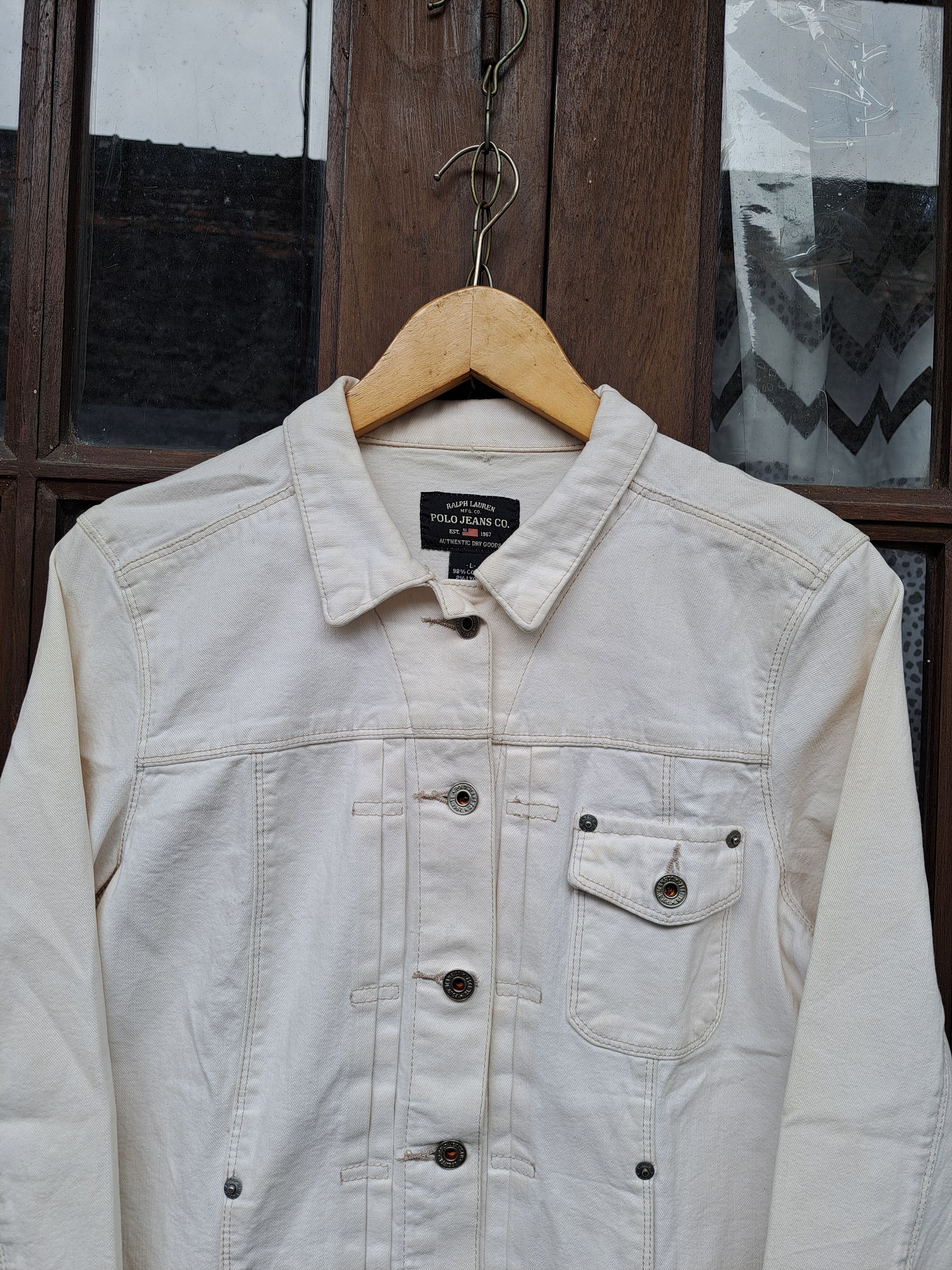 Polo Ralph Lauren × Vintage Ralph Lauren Polo Jeans Kaitline jean Jacket Women L Size L / US 10 / IT 46 - 2 Thumbnail