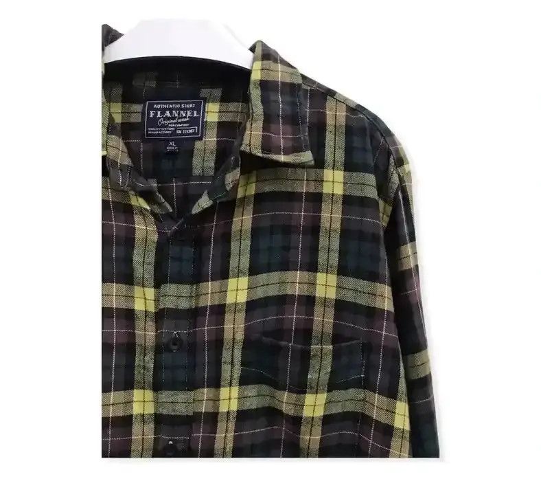 Flannel Japanese Brand Uniqlo Plaid Tartan Flannel Shirt Size US XL / EU 56 / 4 - 3 Thumbnail