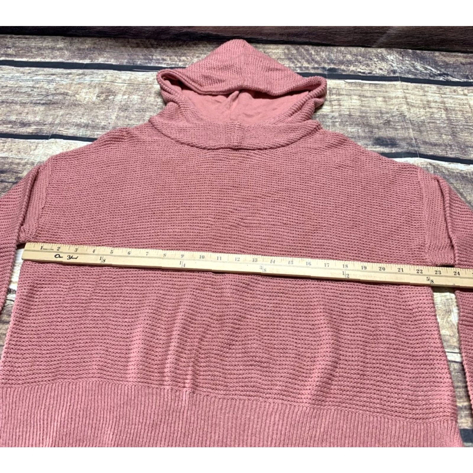 Vintage All in Motion Hooded Sweatshirt XL Womens Rose Red Long Sleeve Knit Cotton Blend NWT New with Tags Size XL / US 12-14 / IT 48-50 - 4 Thumbnail