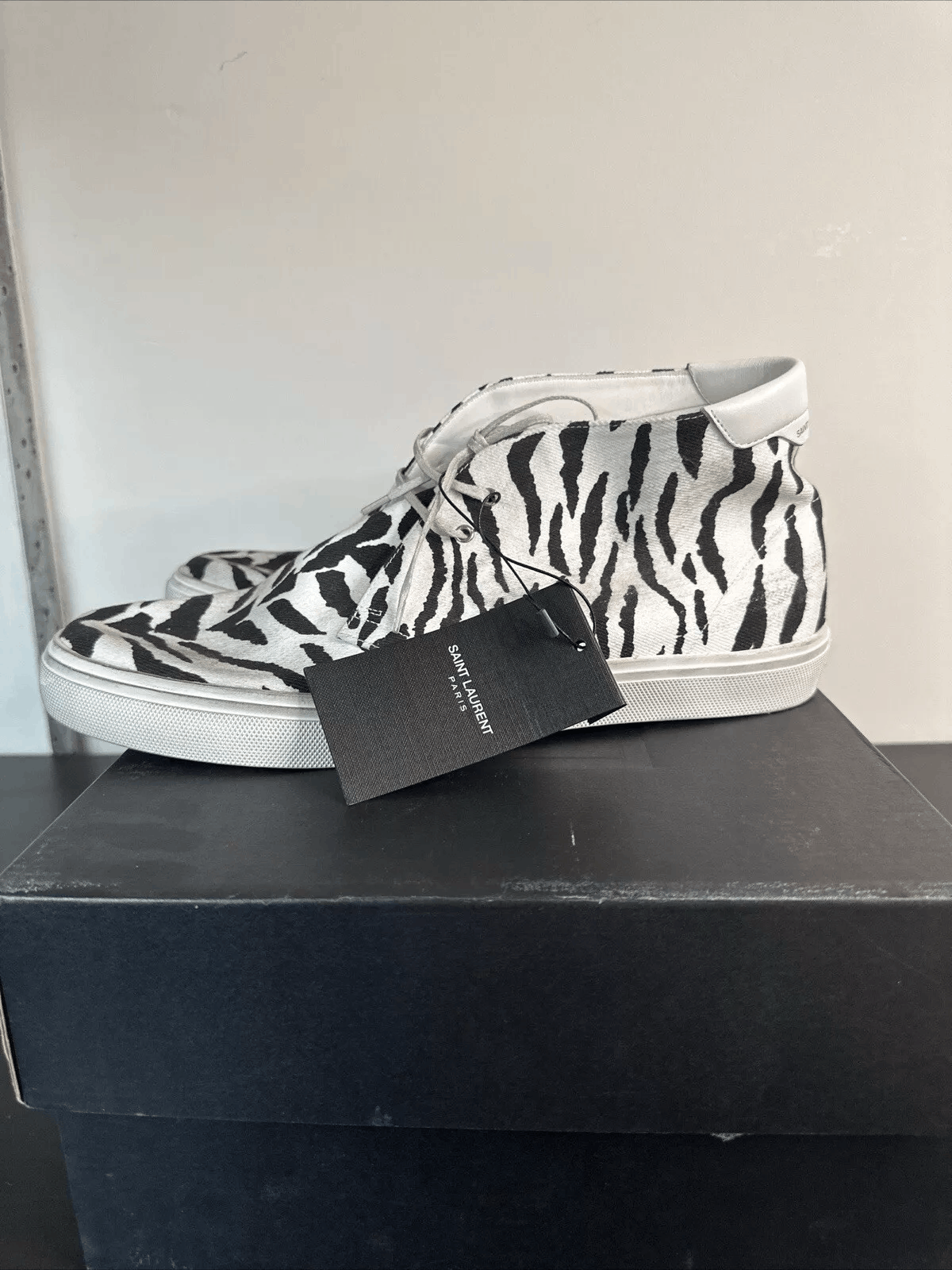Yves Saint Laurent Saint Laurent High Top Sneakers Canvas Ace Mid Tops EU 40.5 Size US 9.5 / EU 42-43 - 3 Thumbnail