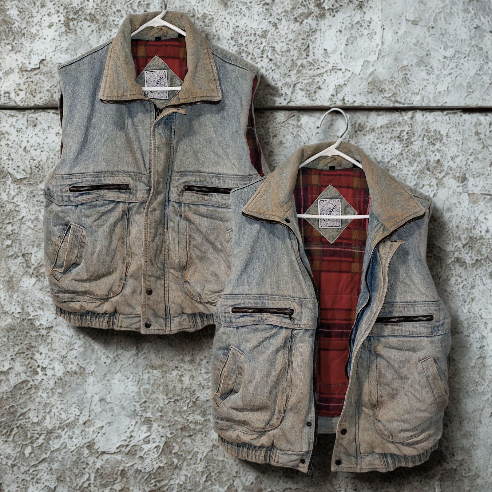 Other Expeditions Denim Vest Flannel Lined Distressed Men’s L Size US L / EU 52-54 / 3 - 1 Thumbnail