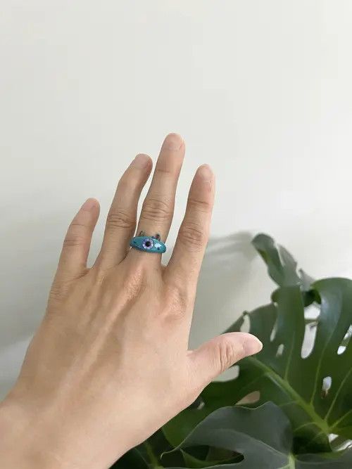 Vintage RARE Vintage Baby Evil Monster Eye Ring Size ONE SIZE - 3 Thumbnail