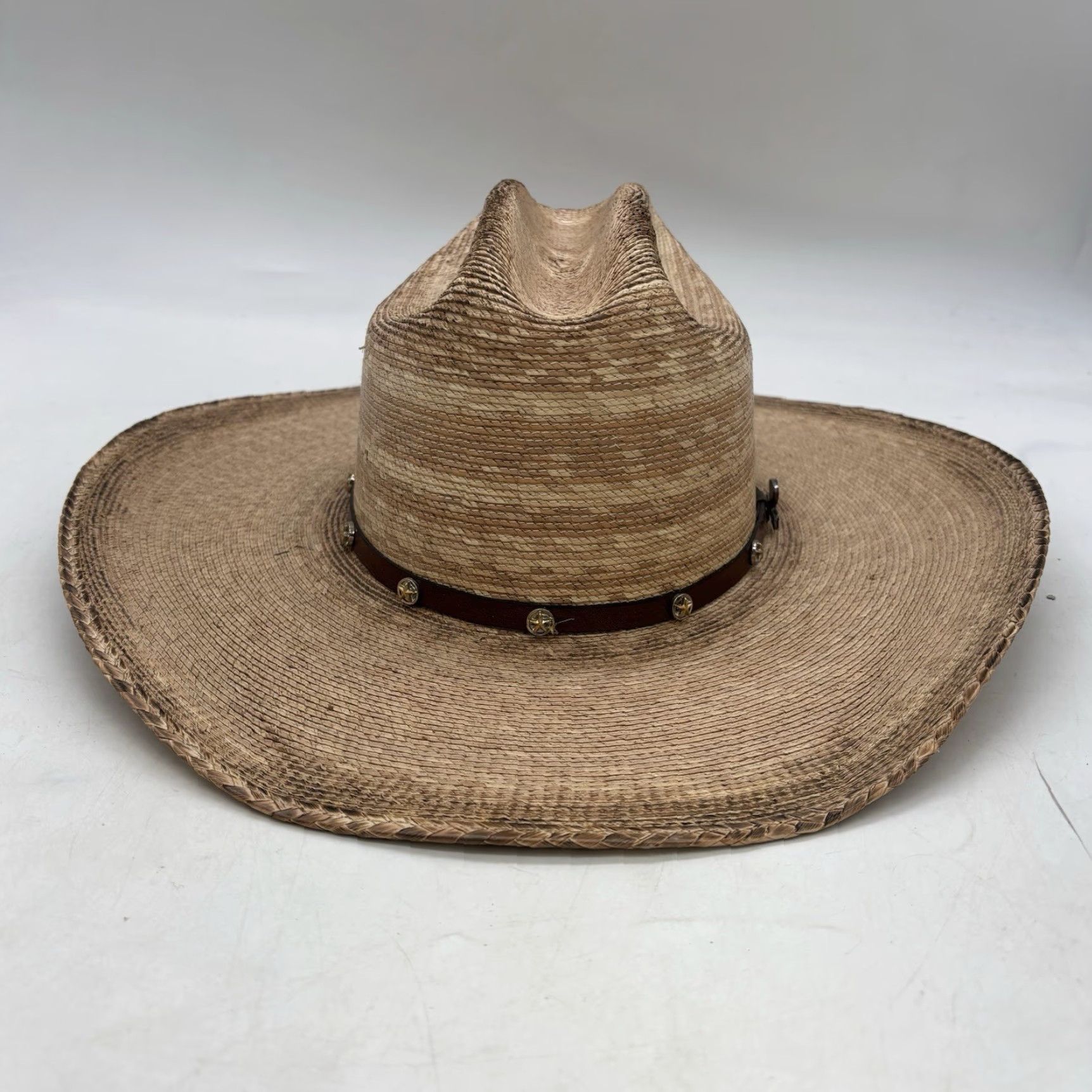 Ariat Ariat Western Hat Fire Palm Straw A65102 Unisex 7 1/8 Beige Cowboy Hat Mens/Unisex Brand New No Box Size ONE SIZE - 2 Thumbnail