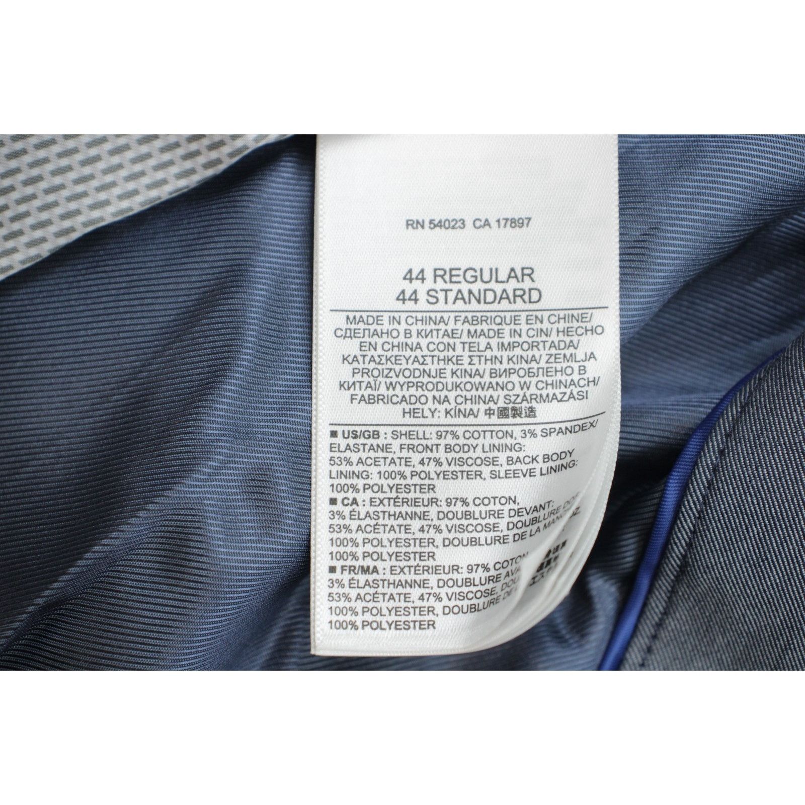 Banana Republic Banana Republic Blazer Mens 44R Gray Cotton Blend Stretch Size 44R - 6 Thumbnail