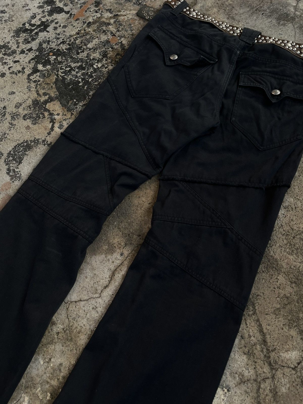 Tornado Mart 2000s JAPANESE PATTERN BREAK FLARE BOOTCUT PANTS VKEI GOTHIC Size US 30 / EU 46 - 7 Thumbnail