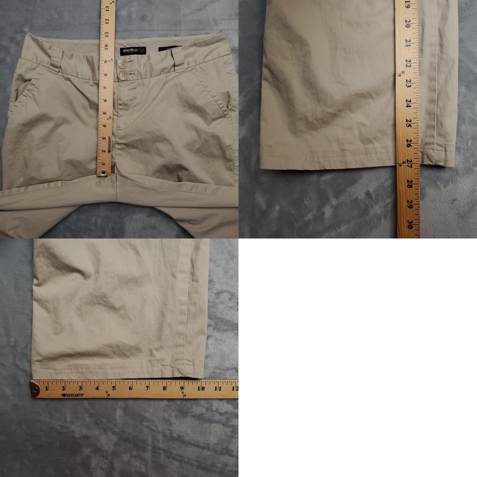 Eddie Bauer VINTAGE Eddie Bauer Pants Womens 10 Beige Blakely Fit Wide Leg Slight Stretch Casual Size 32" / US 10 / IT 46 - 8 Thumbnail
