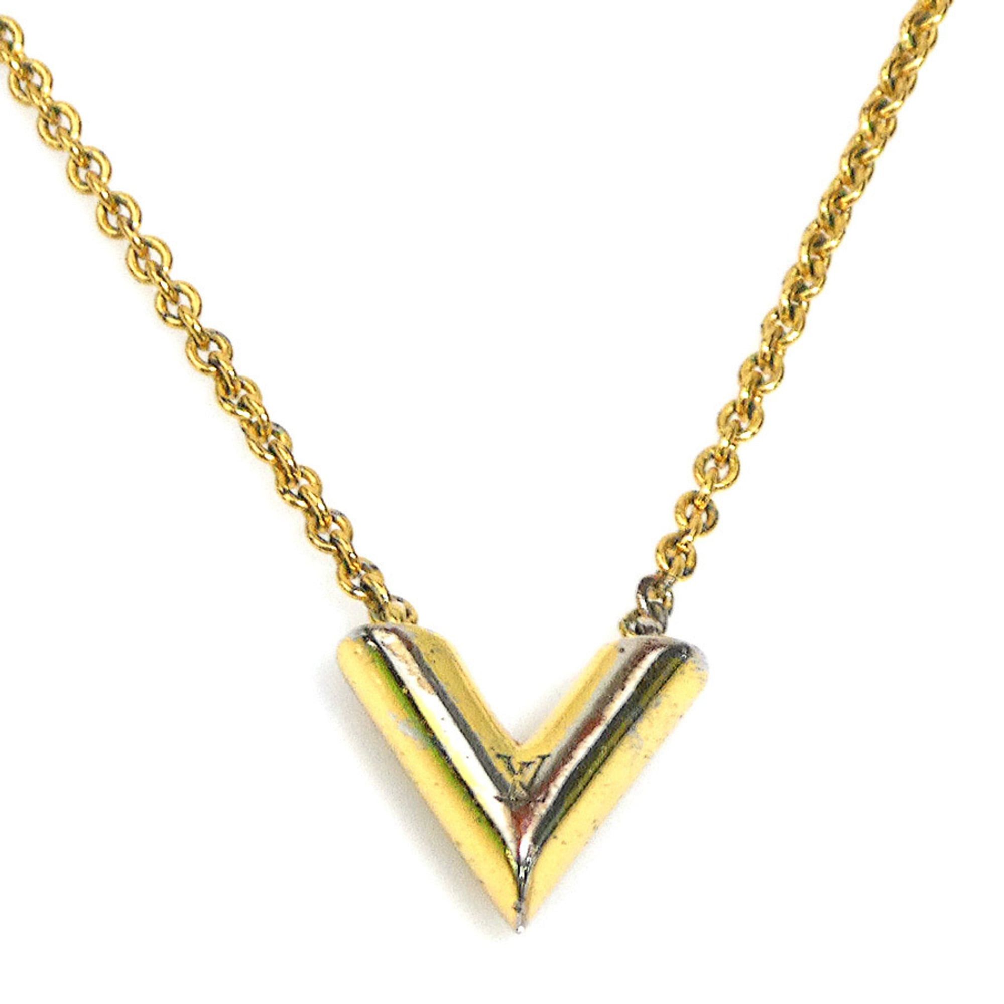 Louis Vuitton Louis Vuitton Essential V Metal Gold Necklace for Women, M61083, Free Shipping, h32076a Size ONE SIZE - 1 Thumbnail