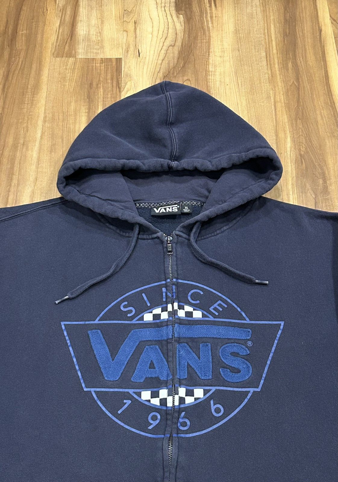 Vans Y2K Vans Skateboards Blue Zip Up Hoodie Size US XL / EU 56 / 4 - 2 Thumbnail