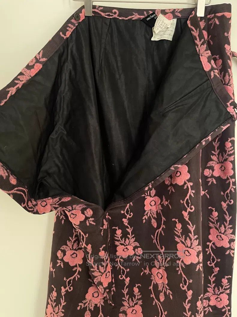 Comme des Garcons Comme Des Garcons size M Brown-pink lace flower half skirt Size 23" - 5 Thumbnail