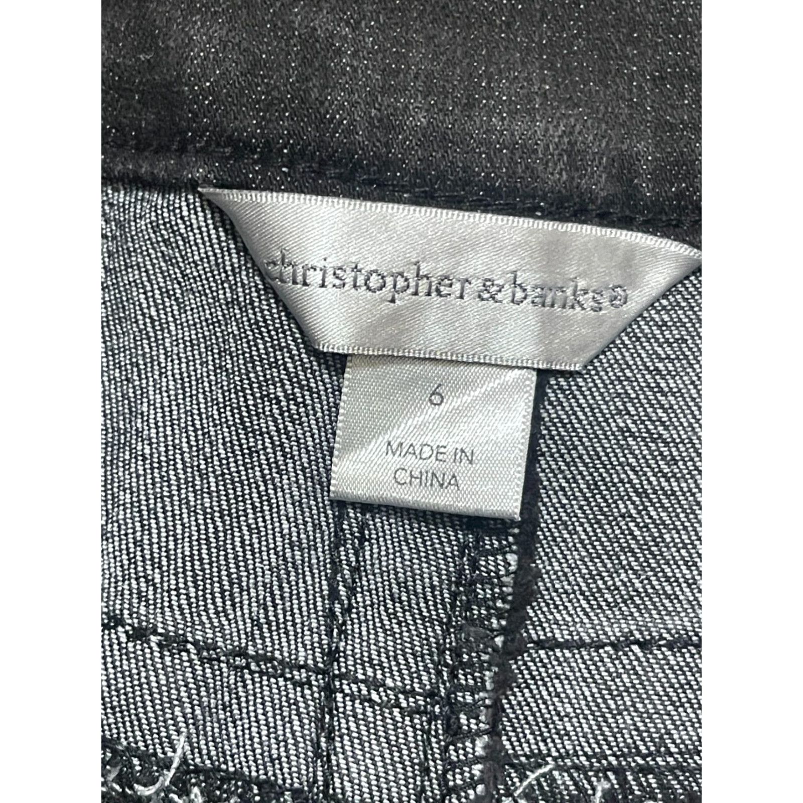 Vintage Christopher Banks Jeans Women's 6 Black Denim Straight Leg Pockets NWT Size 28" / US 6 / IT 42 - 6 Thumbnail