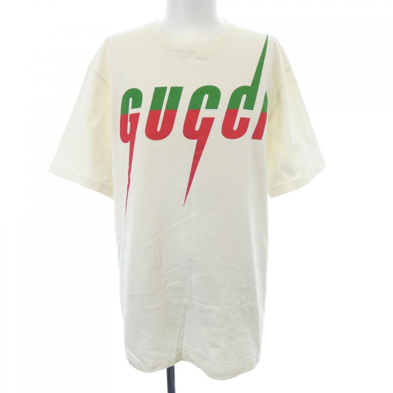 Gucci Gucci Gucci Blade Print Cotton T Shirt Textile T-Shirts 565806XJAZY DUTY FREE for USA Size ONE SIZE - 1 Thumbnail