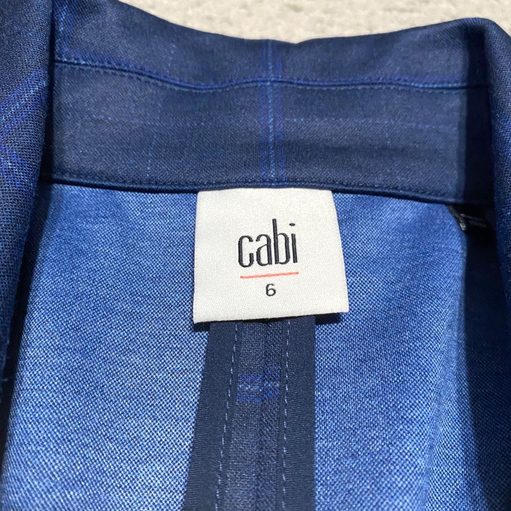 Vintage CAbi Womens Blazer 6 Blue Plaid Windowpane 1 Button Lightweight Size M / US 6-8 / IT 42-44 - 3 Thumbnail