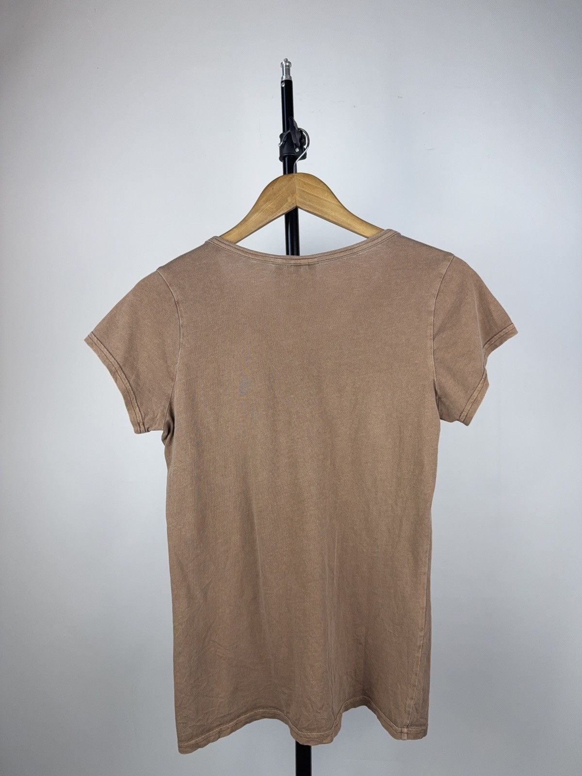 G-Star Vintage Retro Style 00s Faded Brown V-Neck Y2K T Shirt Size M / US 6-8 / IT 42-44 - 6 Thumbnail
