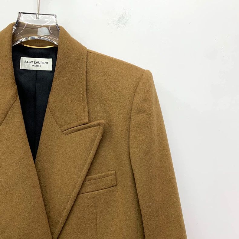 Saint Laurent Paris Saint Laurent Paris size 38 Brown wool lapel double-breast Size S / US 4 / IT 40 - 3 Thumbnail
