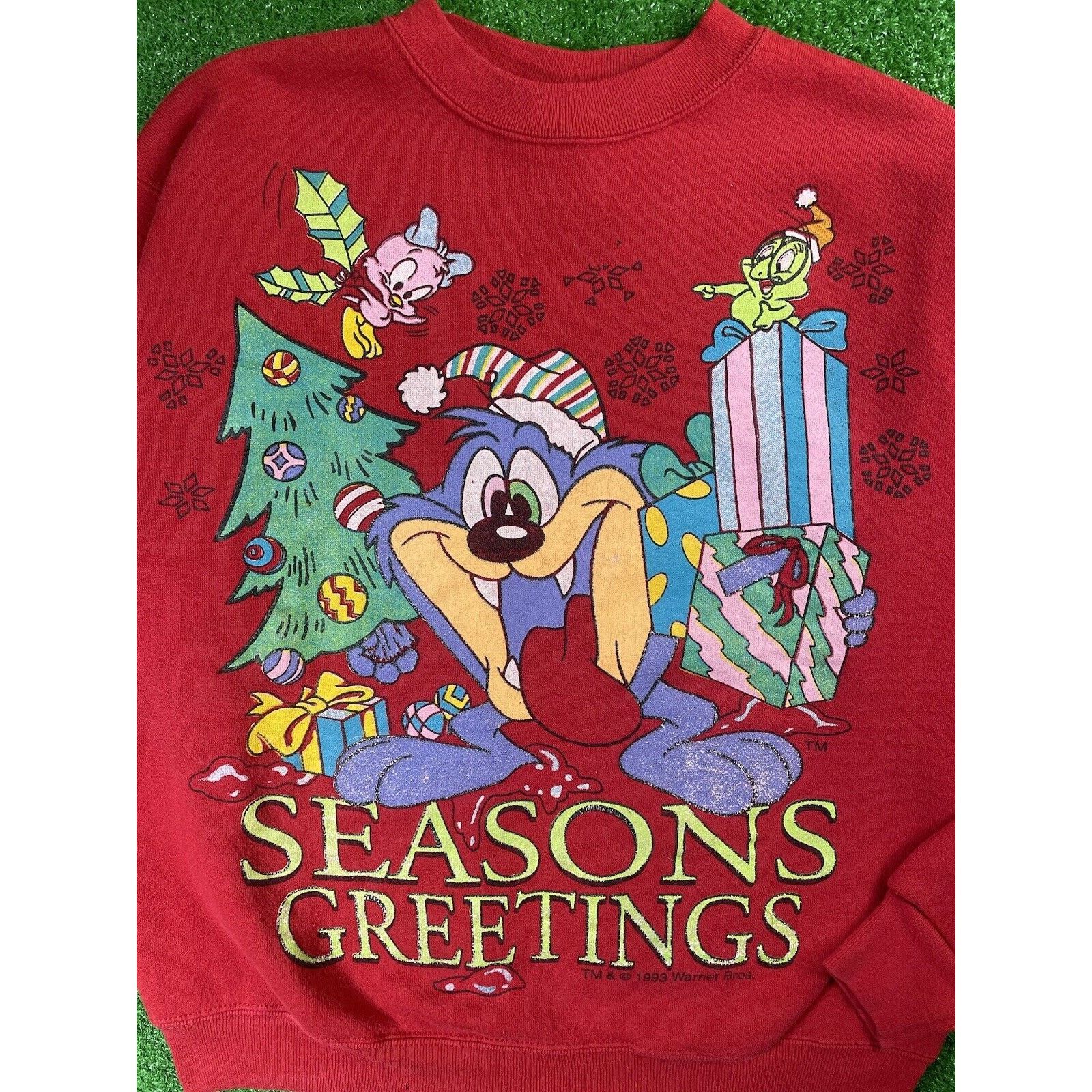 Vintage Vintage 90s Looney Tiny Tunes Christmas Crewneck Sweatshirt Size US M / EU 48-50 / 2 - 3 Thumbnail