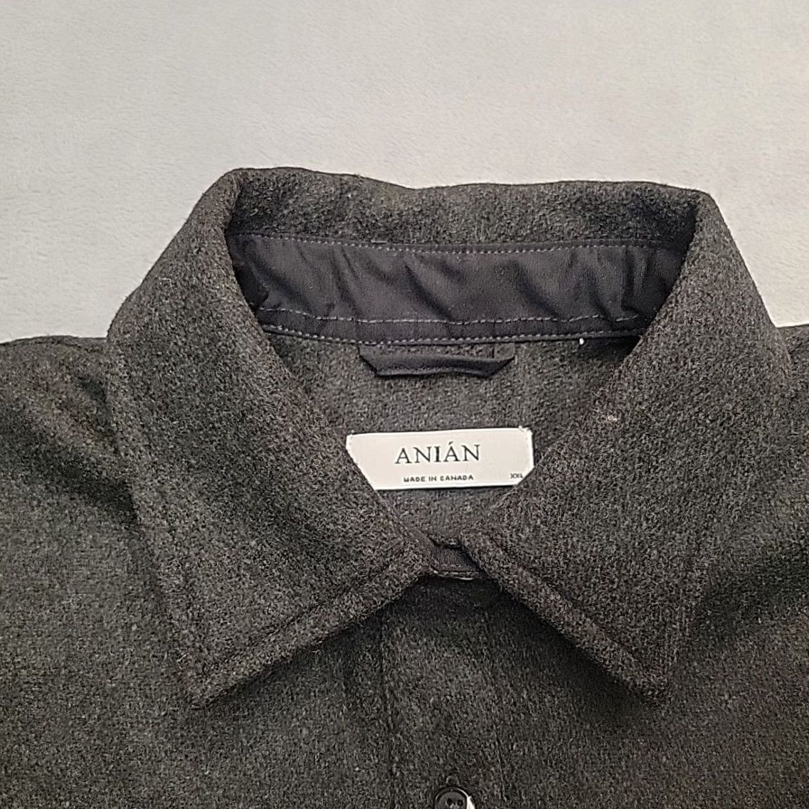 Olive Anian Shirt Womens 2XL Olive Wool Relaxed Lightweight Melton Made in Canada NEW Shirt Women's 2XL Olive Wool Melton Canada NEW Size XXL / US 16-18 / IT 52-54 - 4 Thumbnail