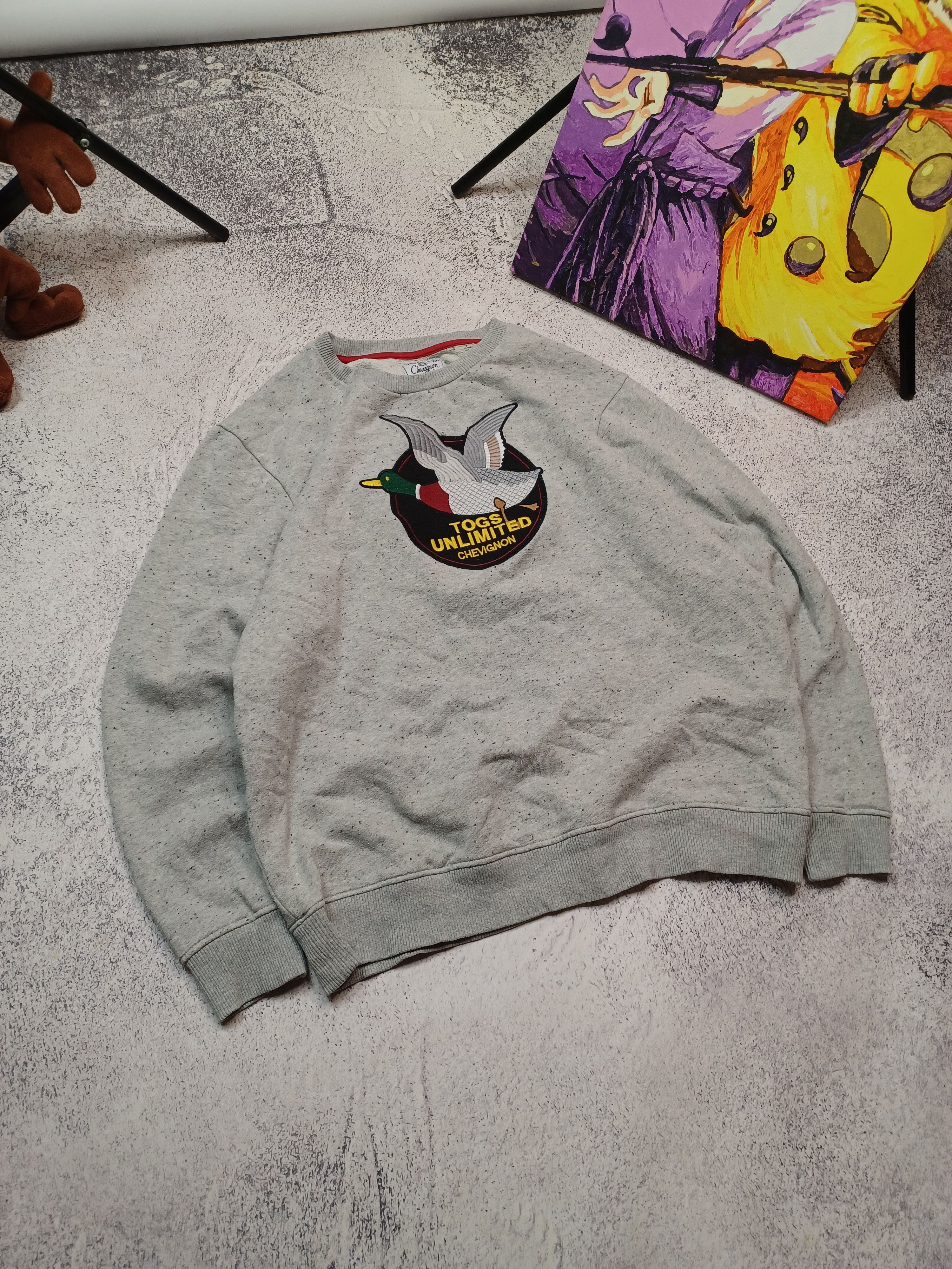 Chevignon Vintage CHEVIGNON x TOGS UNLIMITED Crewneck Sweatshirt Gray Size US L / EU 52-54 / 3 - 1 Thumbnail
