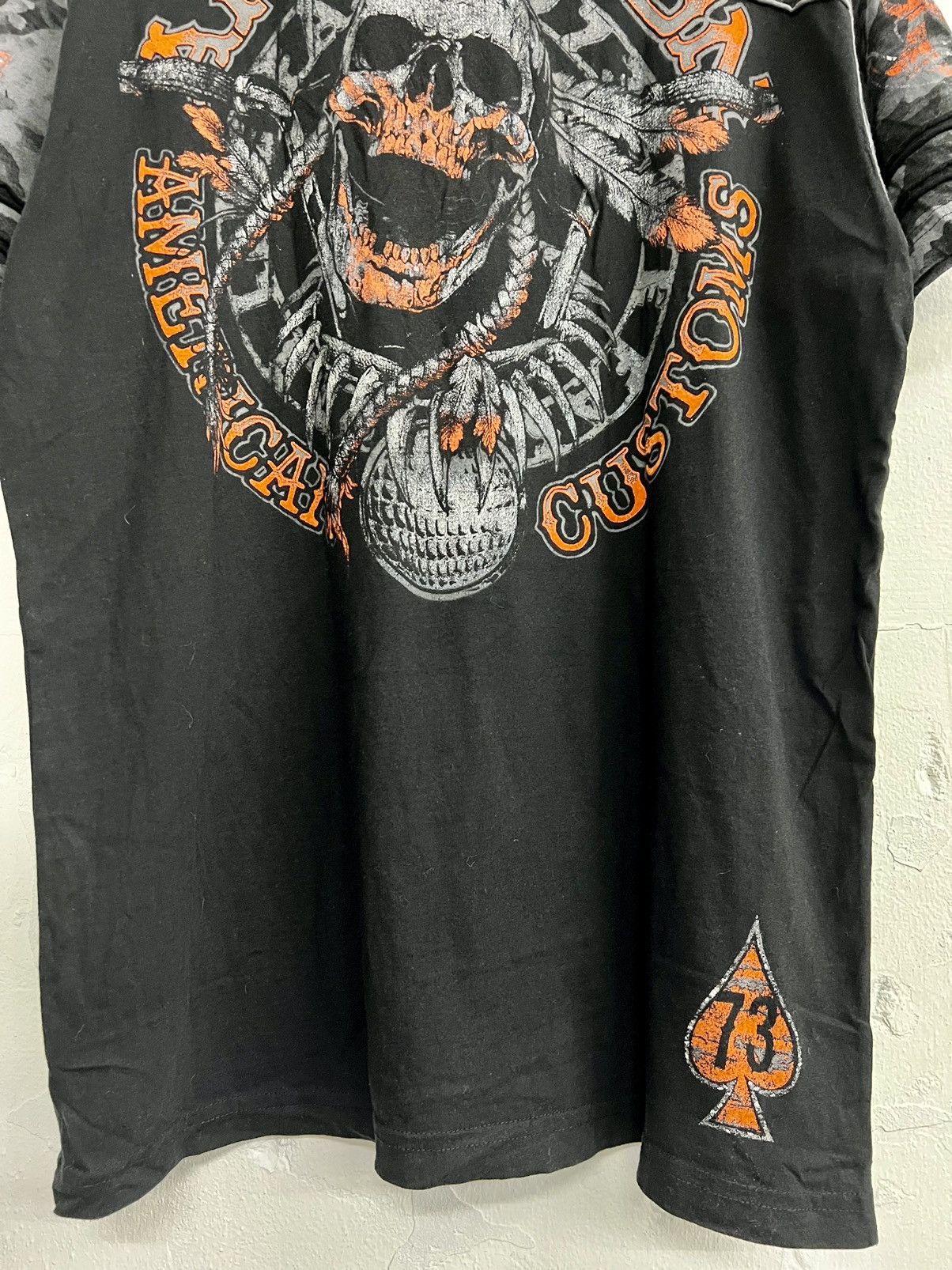 Affliction × If Six Was Nine × Vintage VINTAGE Y2K AFFLICTION SKULL AMERICAN CUSTOM TEE Size US XL / EU 56 / 4 - 12 Thumbnail