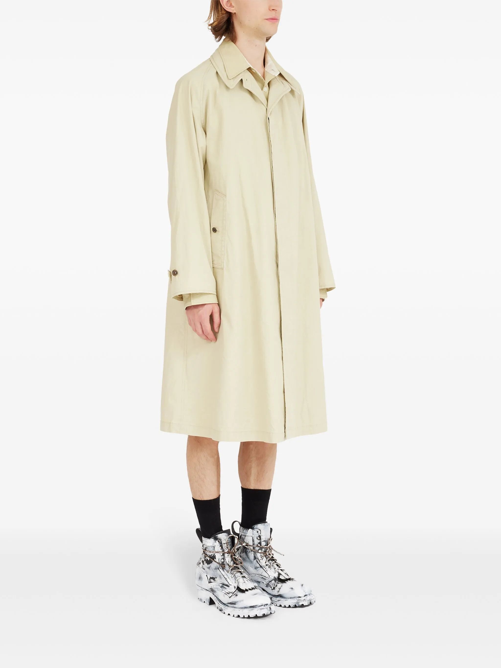 Maison Margiela oc11z0426 Layered Trench Coat in Beige Size US L / EU 52-54 / 3 - 3 Thumbnail