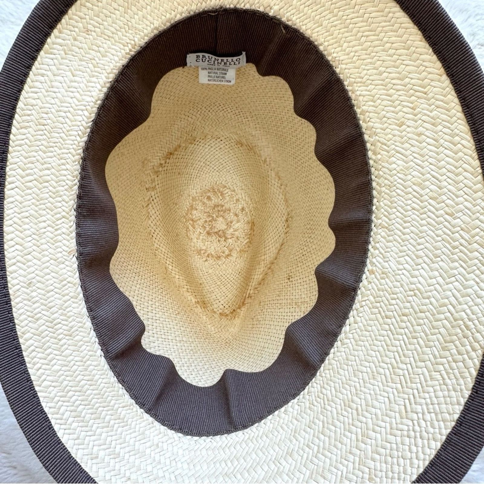 Brunello Cucinelli NEW!!! Brunello Cucinelli straw hat Retail 1450$ Authentic Size ONE SIZE - 4 Thumbnail