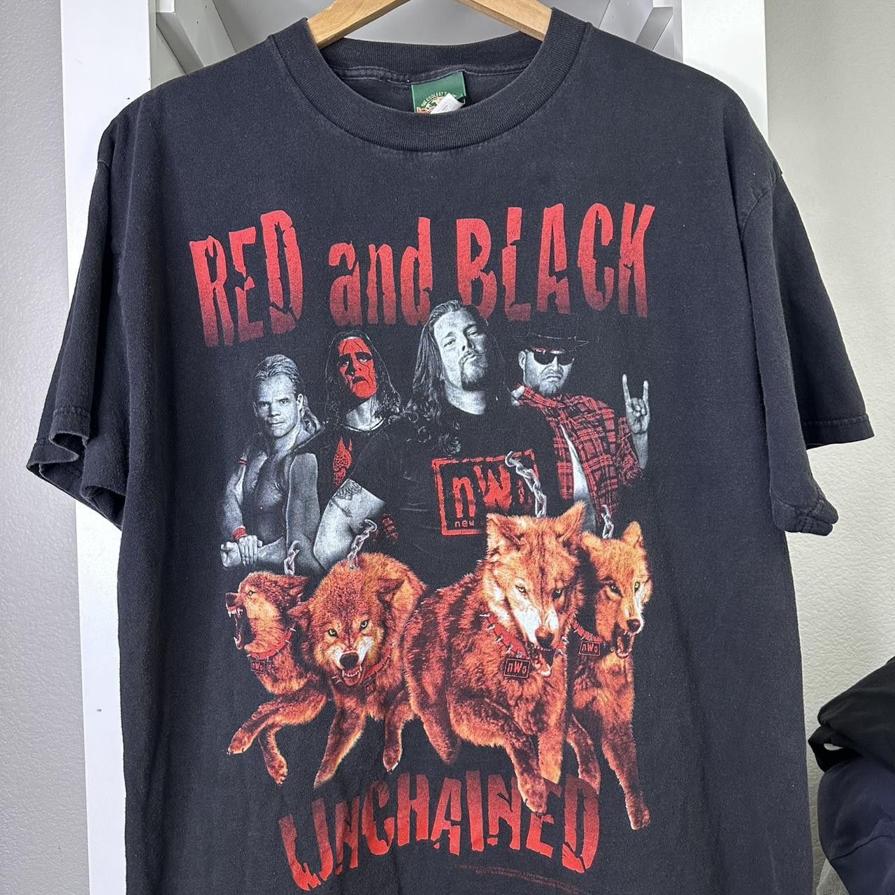 WCW/nWo 1998 90s Vintage WCW NWO Unchained Wrestling T shirt Size US XL / EU 56 / 4 - 1 Thumbnail