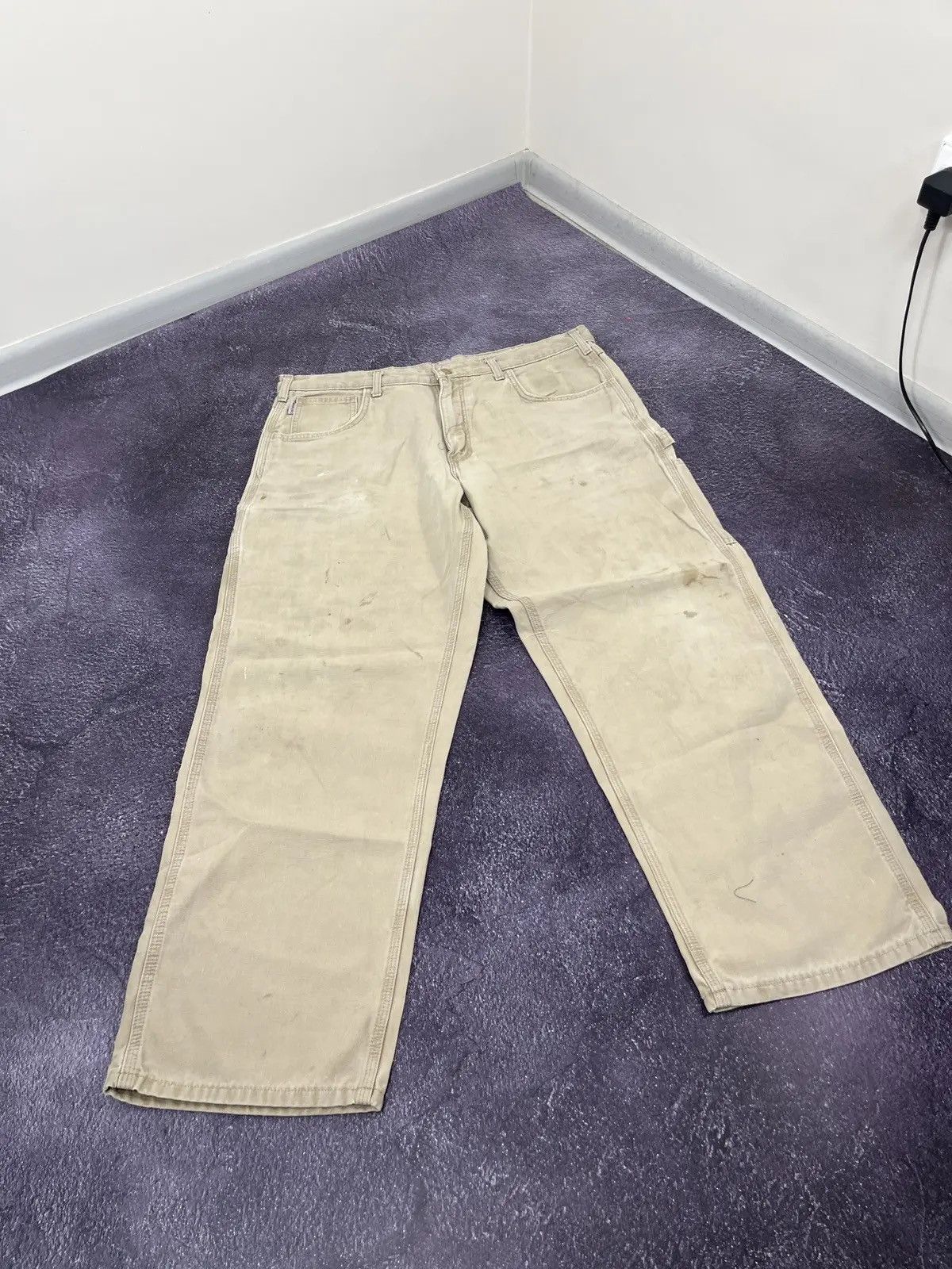 Carhartt × Vintage Vintage Carhartt Flame Resistant Hype Carpenter Baggy Pants Size US 36 / EU 52 - 2 Thumbnail
