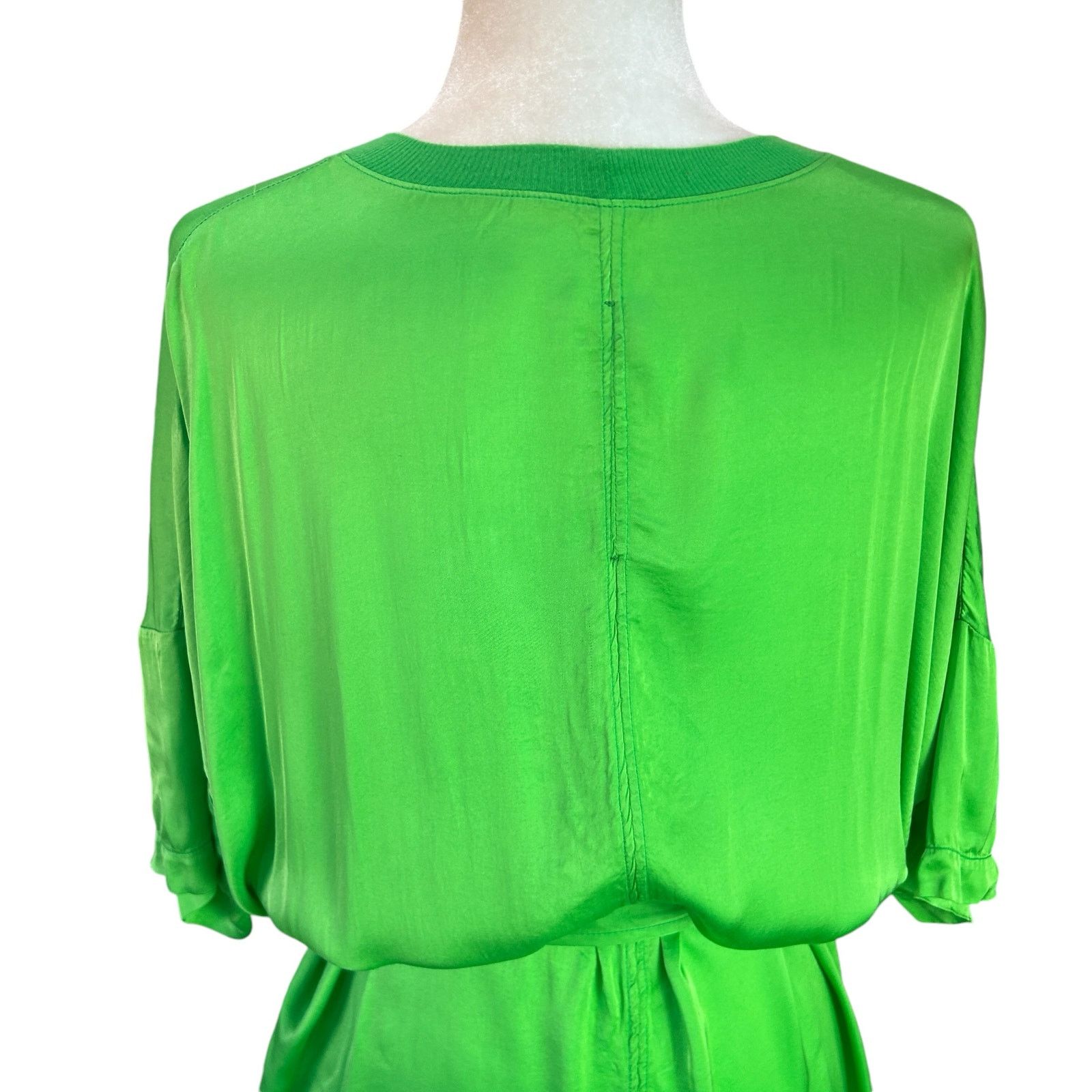 Other Raquel Allegra Dress XS / SM Neon Green Avant Garde Designer Size S / US 4 / IT 40 - 8 Thumbnail