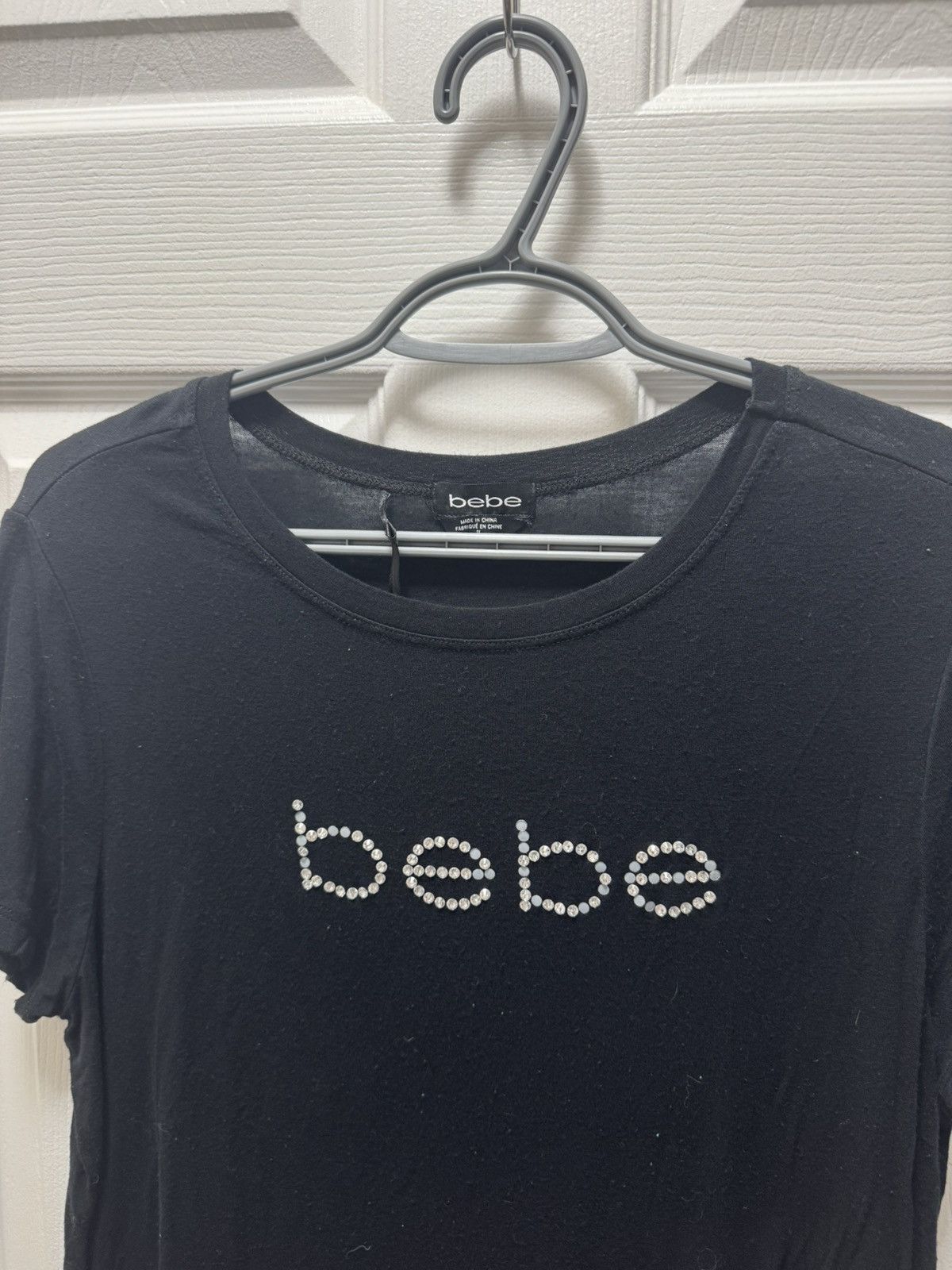 Juicy Couture Jeans Bebe 2000s Y2K Vintage Jewel Shirt Black Mesh Rare Size US L / EU 52-54 / 3 - 2 Thumbnail