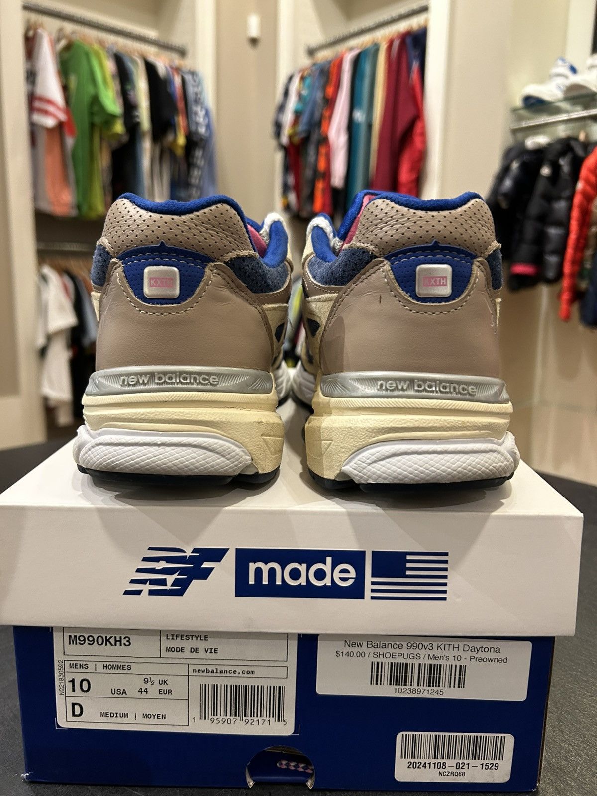 New Balance New Balance 990V3 MiUSA Kith Daytona With Socks Size US 10 / EU 43 - 3 Thumbnail